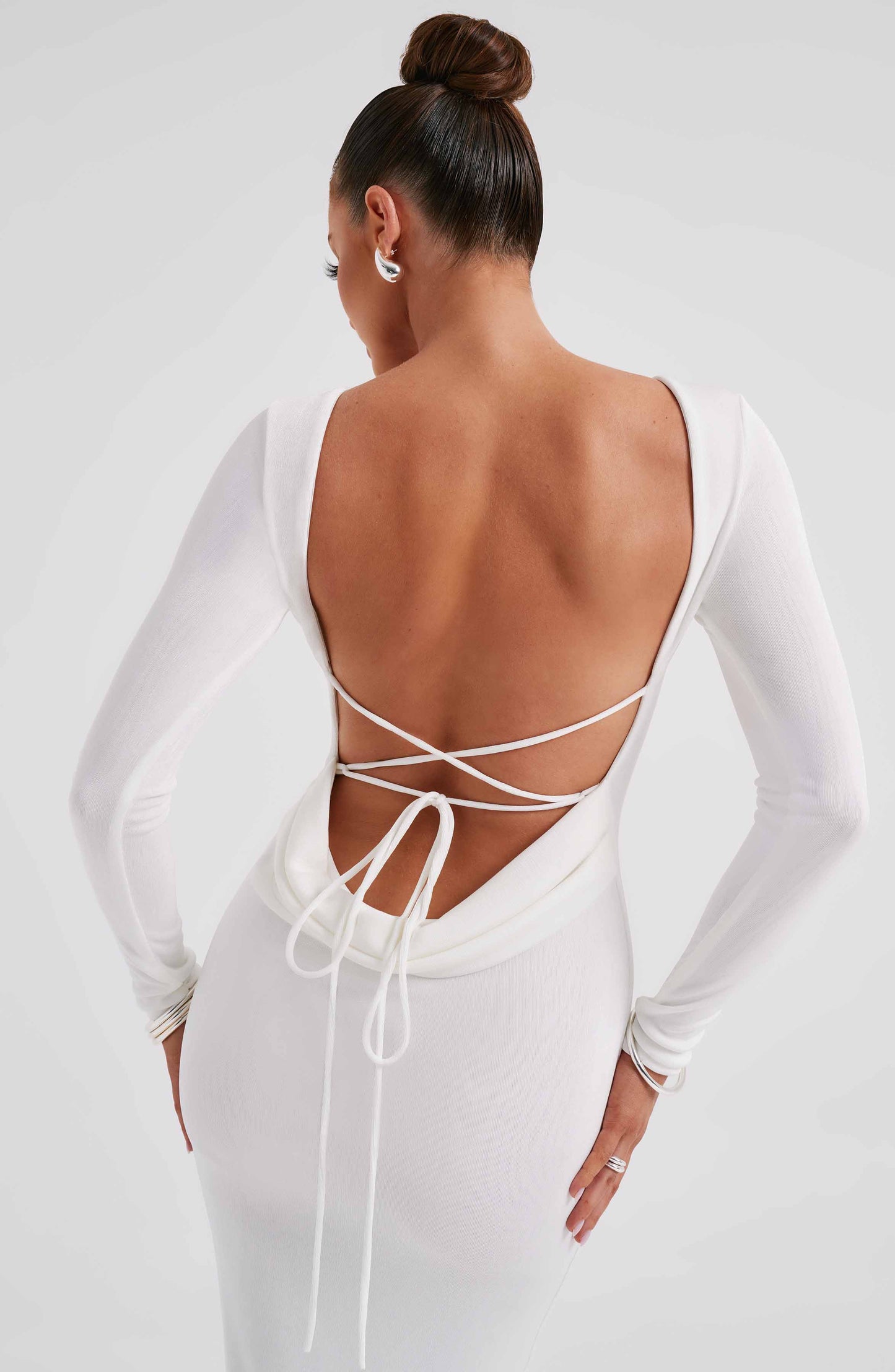 Abito Lungo Elegante | Aderente | Maniche Lunghe