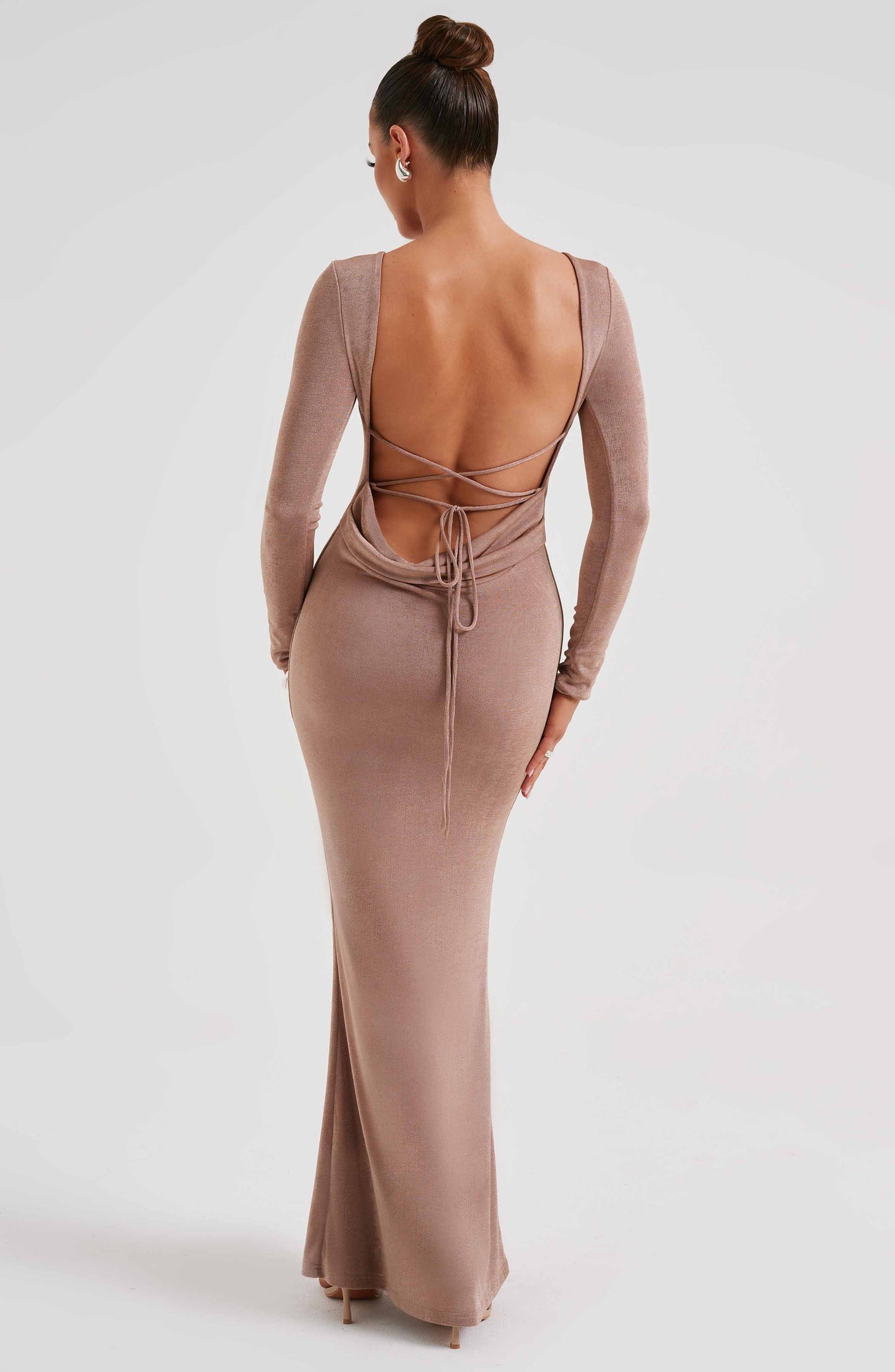 Abito Lungo Elegante | Aderente | Maniche Lunghe