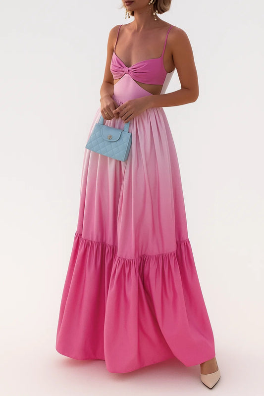 Abito Lungo con Effetto Degradé | Estivo | Spalline Sottili