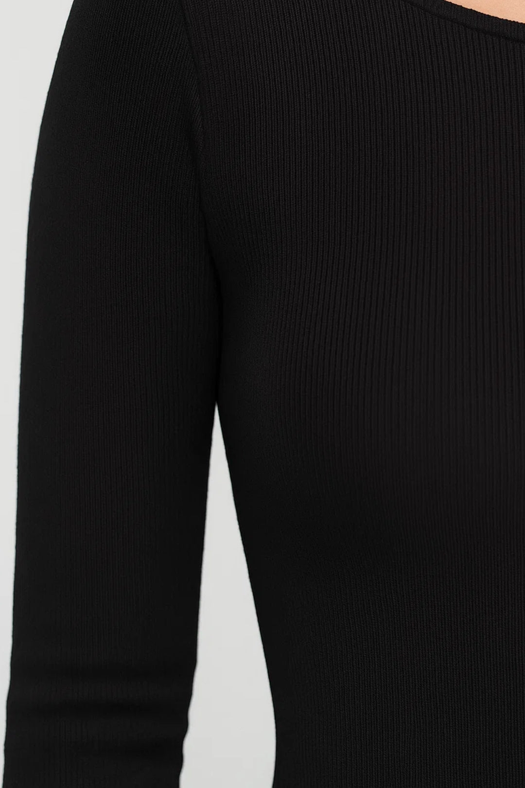 Abito aderente lungo | Maniche lunghe | In maglia elasticizzata
