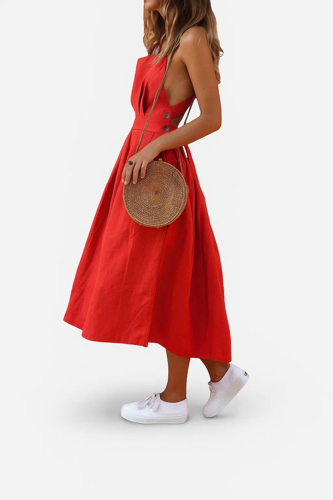 Abito in Lino con Schiena Scoperta | Lino | Leggero ed Elegante