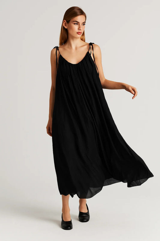 Abito lungo con spalline regolabili | Vestibilità ampia e fluida | Eleganza estiva