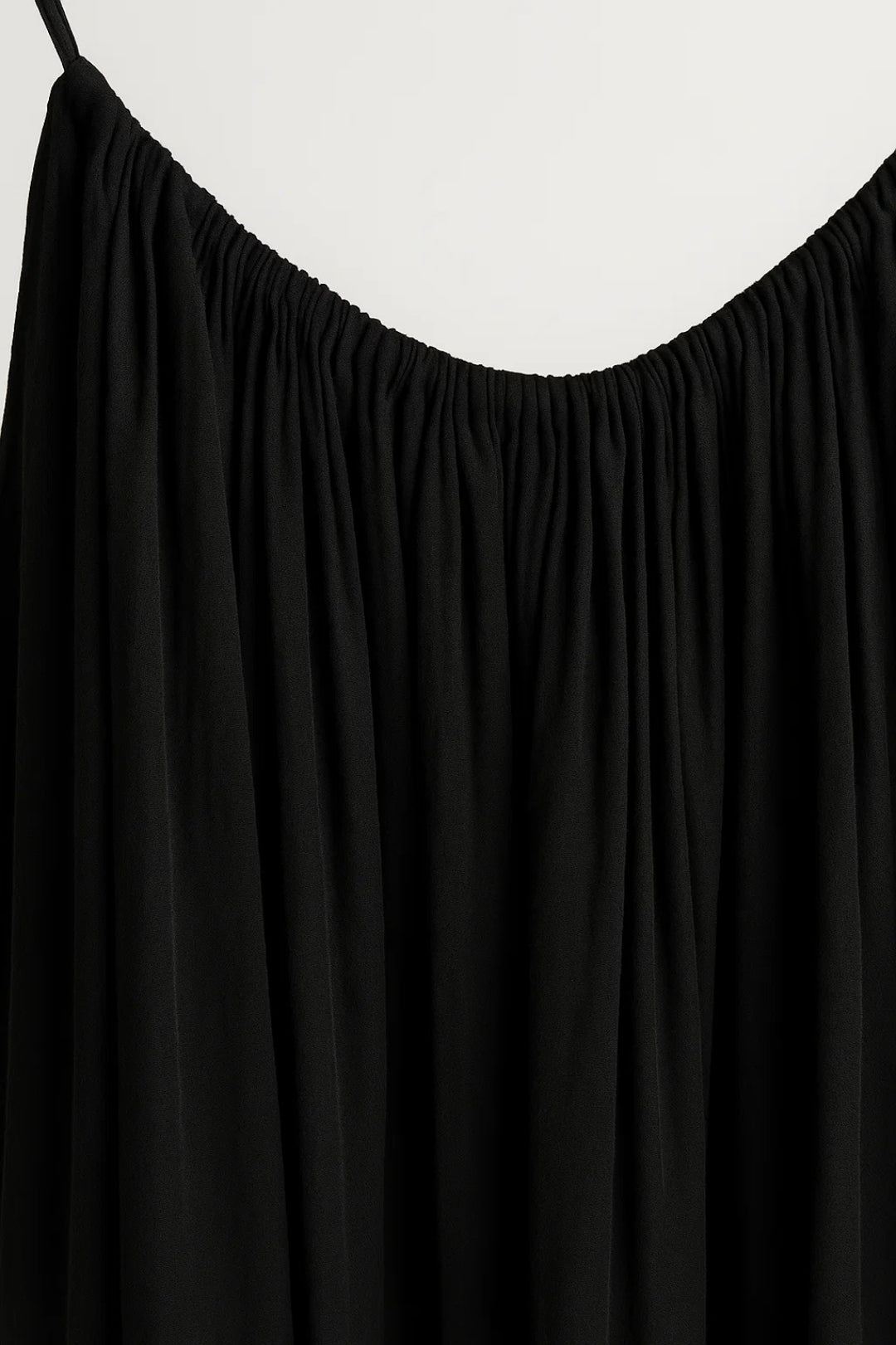 Abito lungo ampio in cotone leggero con spalline regolabili