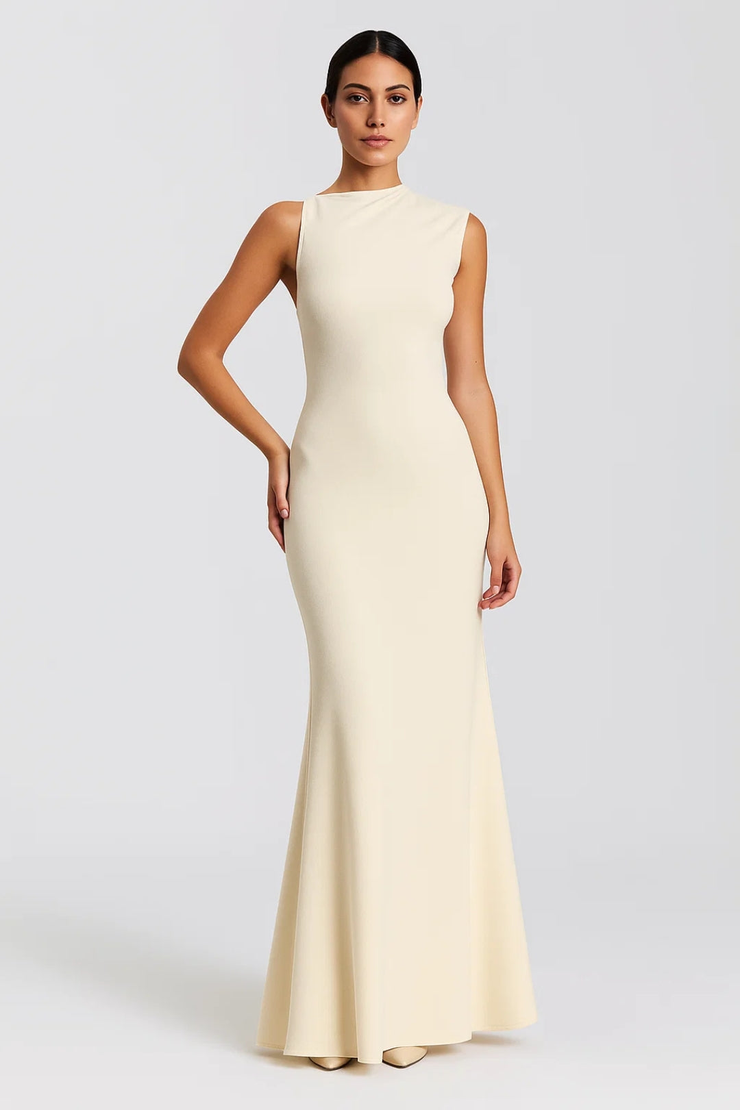 Abito lungo elegante con schiena scoperta | Vestibilità aderente | Stile sofisticato