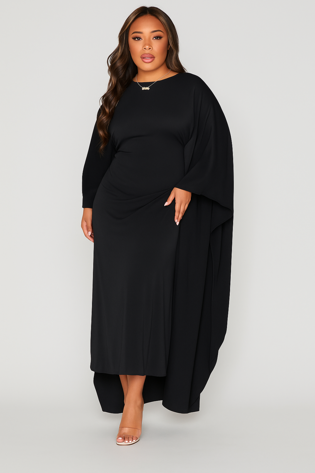 Abito lungo fluido con maniche ampie | Elegante e confortevole
