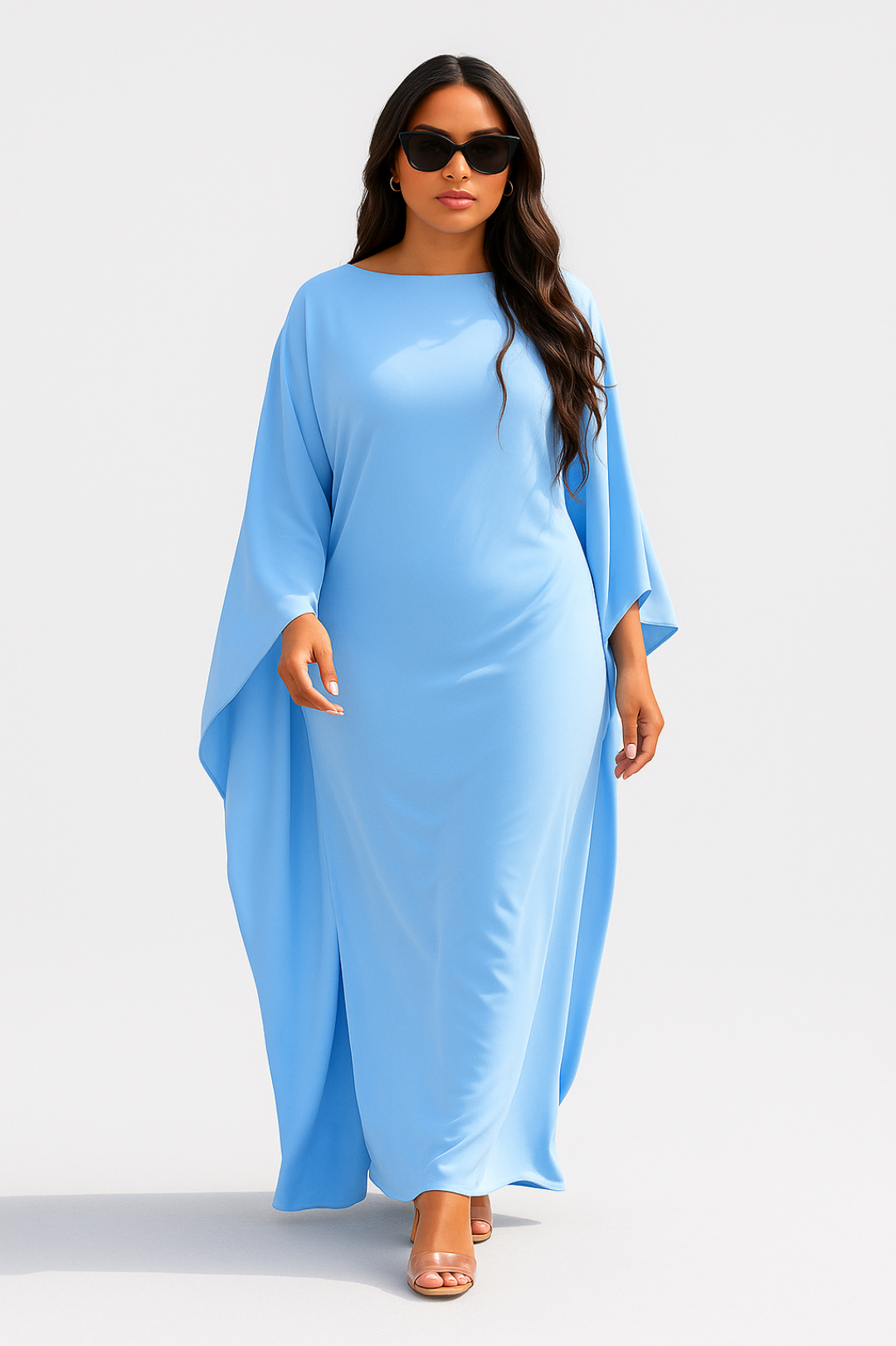 Abito lungo fluido con maniche ampie | Elegante e confortevole