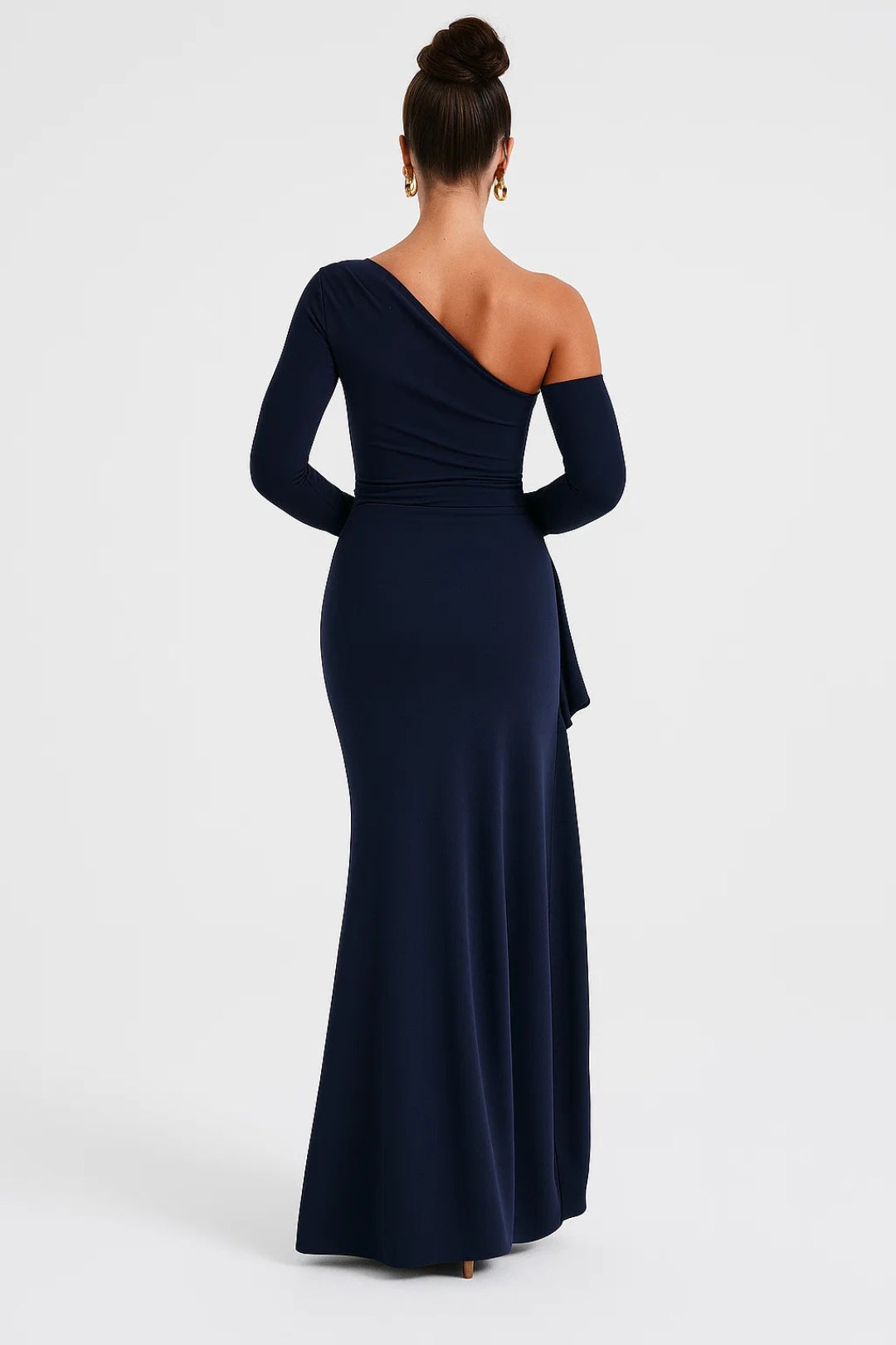 Abito lungo monospalla | Spacco laterale | Eleganza da sera
