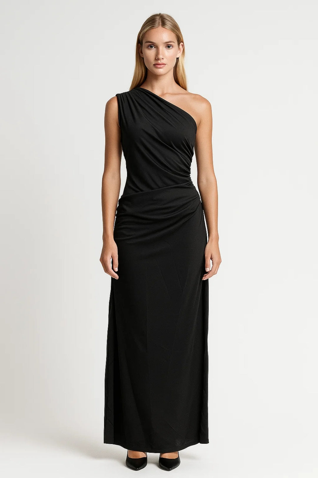 Abito lungo monospalla da donna | Eleganza fluida per serate speciali