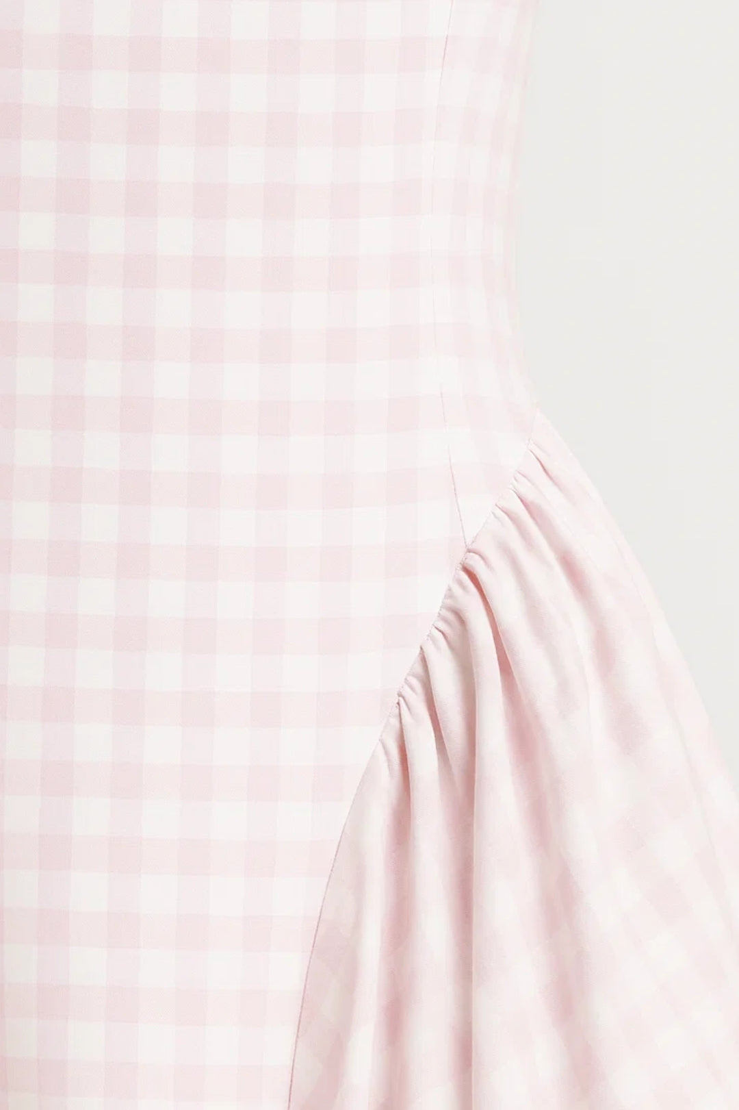Abito midi con scollo dritto e fantasia vichy | Design svasato