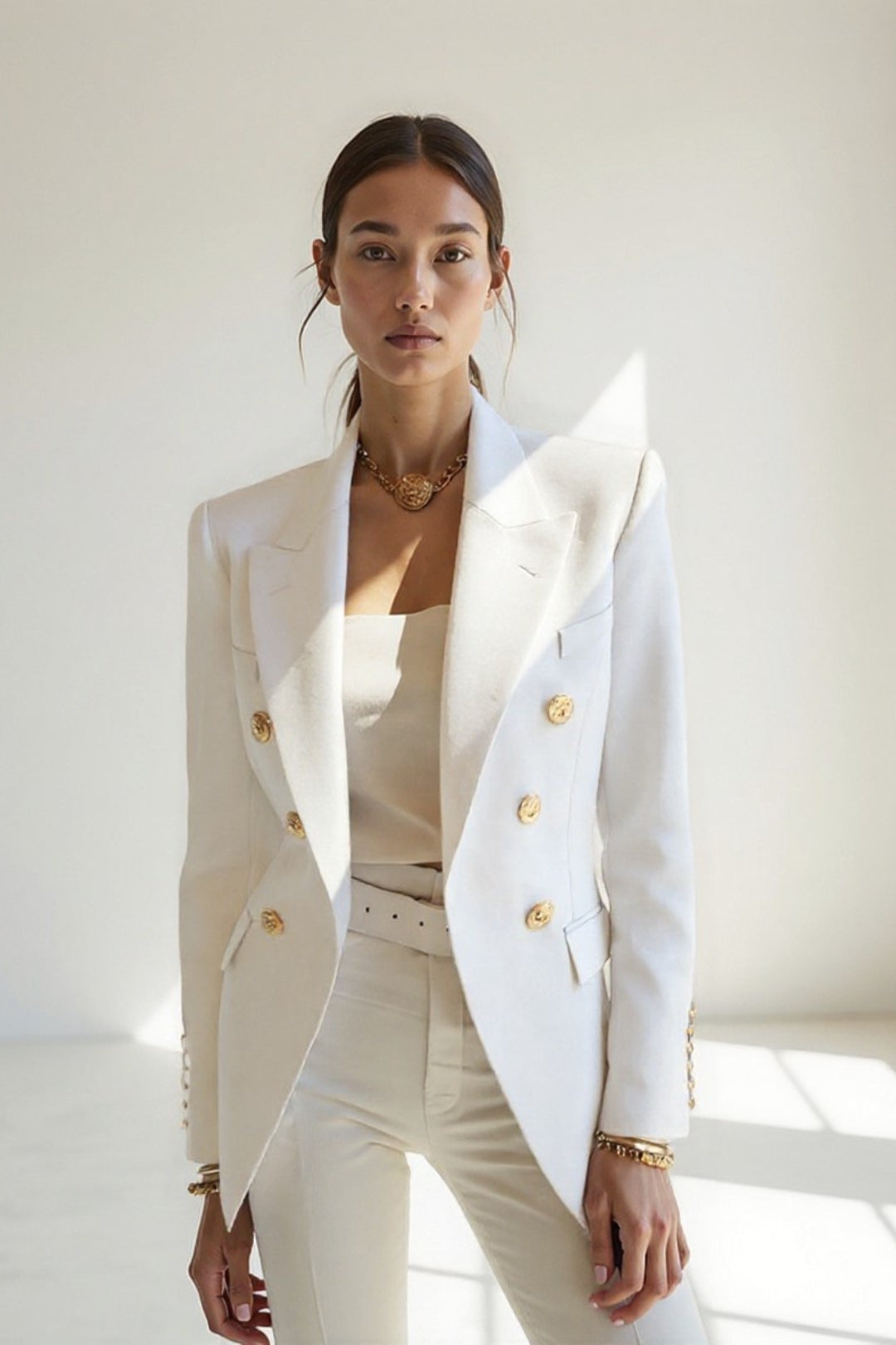 Blazer doppiopetto elegante con bottoni dorati | Disponibile in tre colori