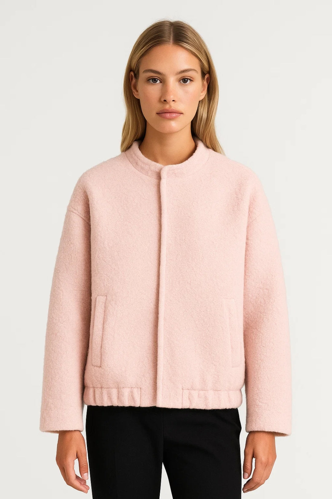 Cappotto corto con collo alla coreana | Stile minimal ed elegante