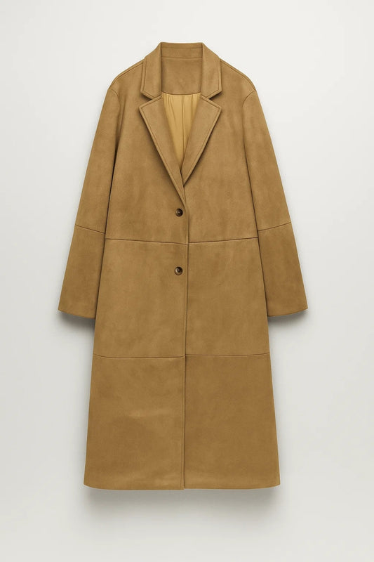 Cappotto lungo con chiusura a bottoni
