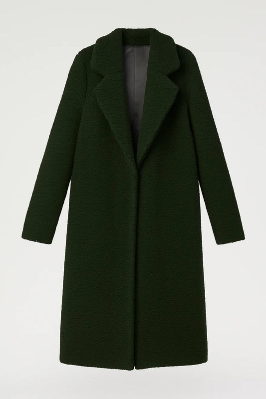 Cappotto lungo in tessuto effetto peluche