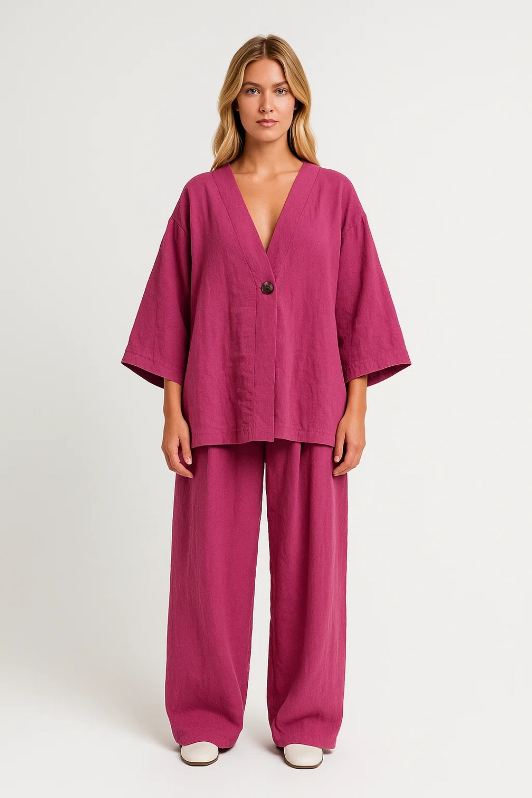 Completo 2 pezzi ampio con giacca a maniche larghe | Stile essenziale e rilassato