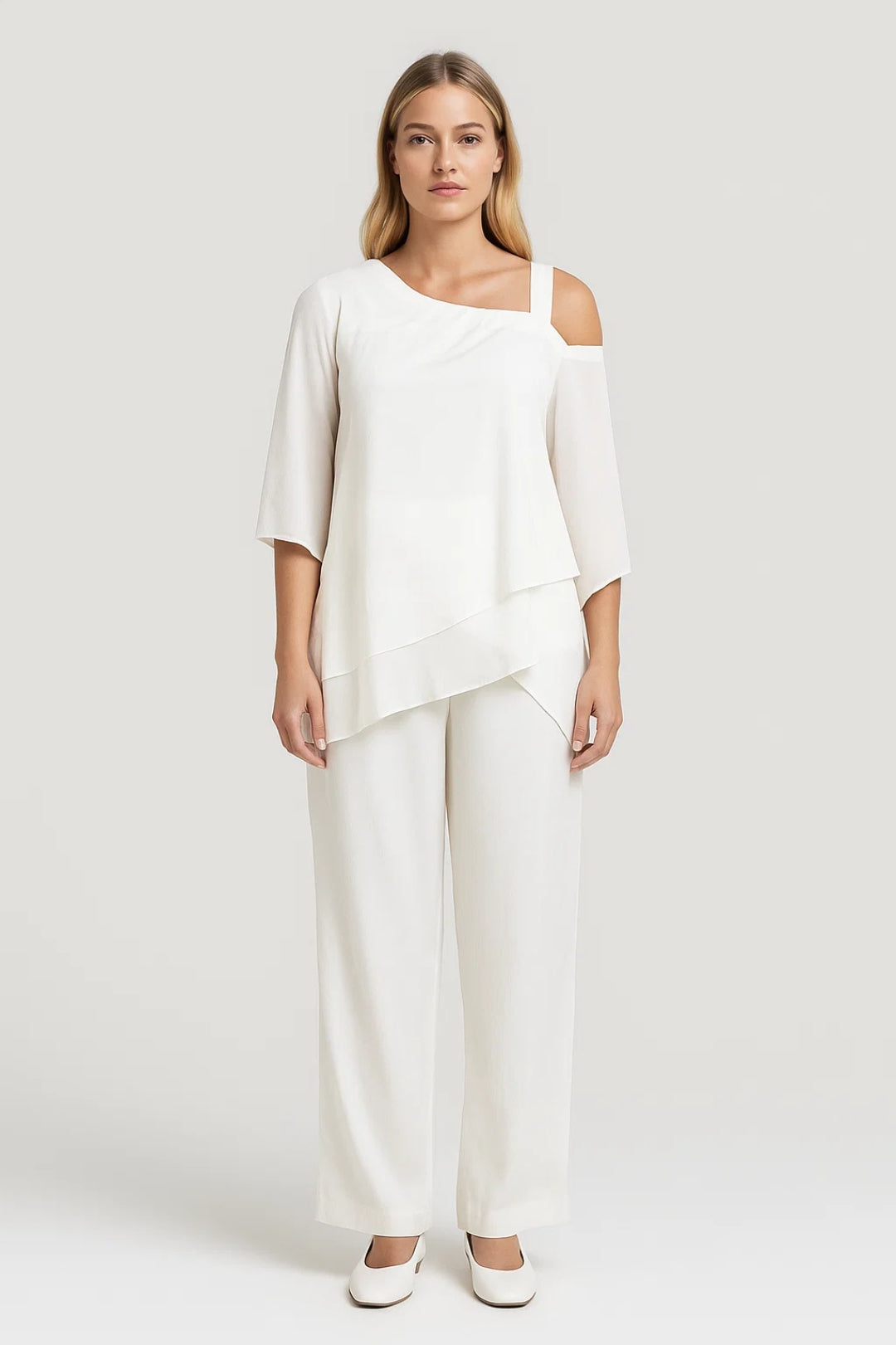 Completo Donna | Lavorato con Spalla Scoperta | Leggero per Estate