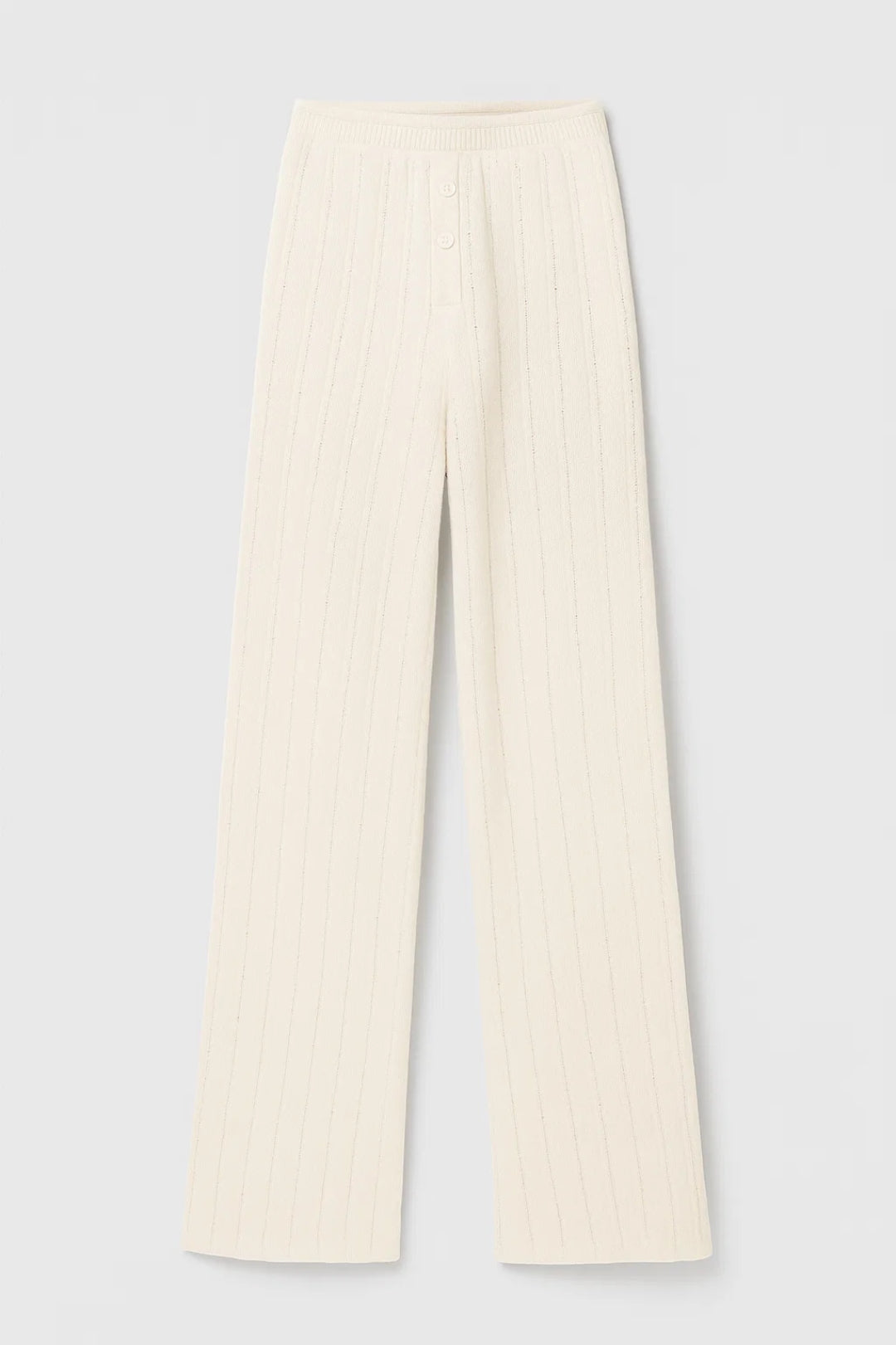 Completo due pezzi a costine con maglia e pantaloni larghi