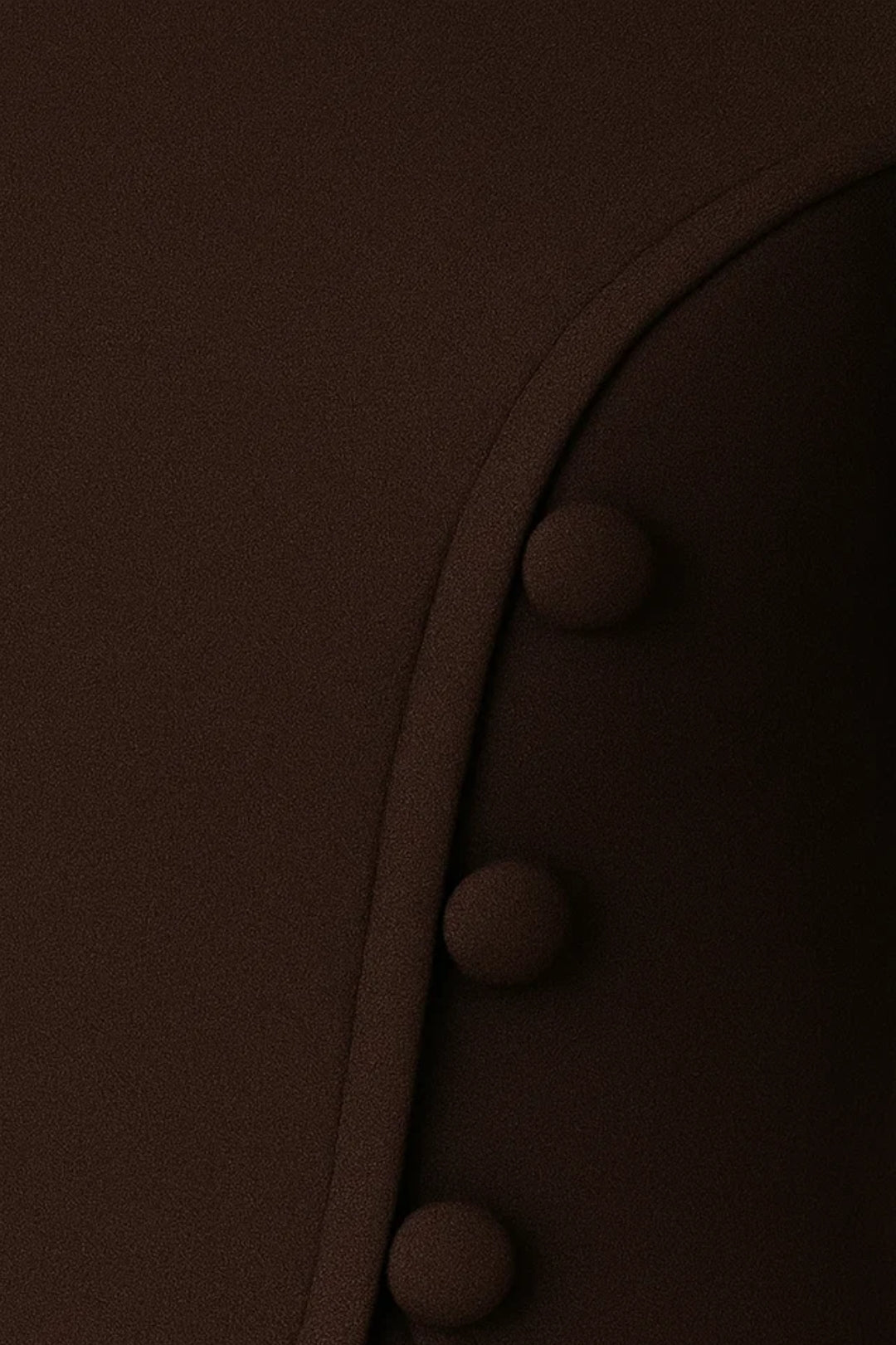 Completo elegante con tunica lunga asimmetrica e pantaloni ampi | Marrone scuro