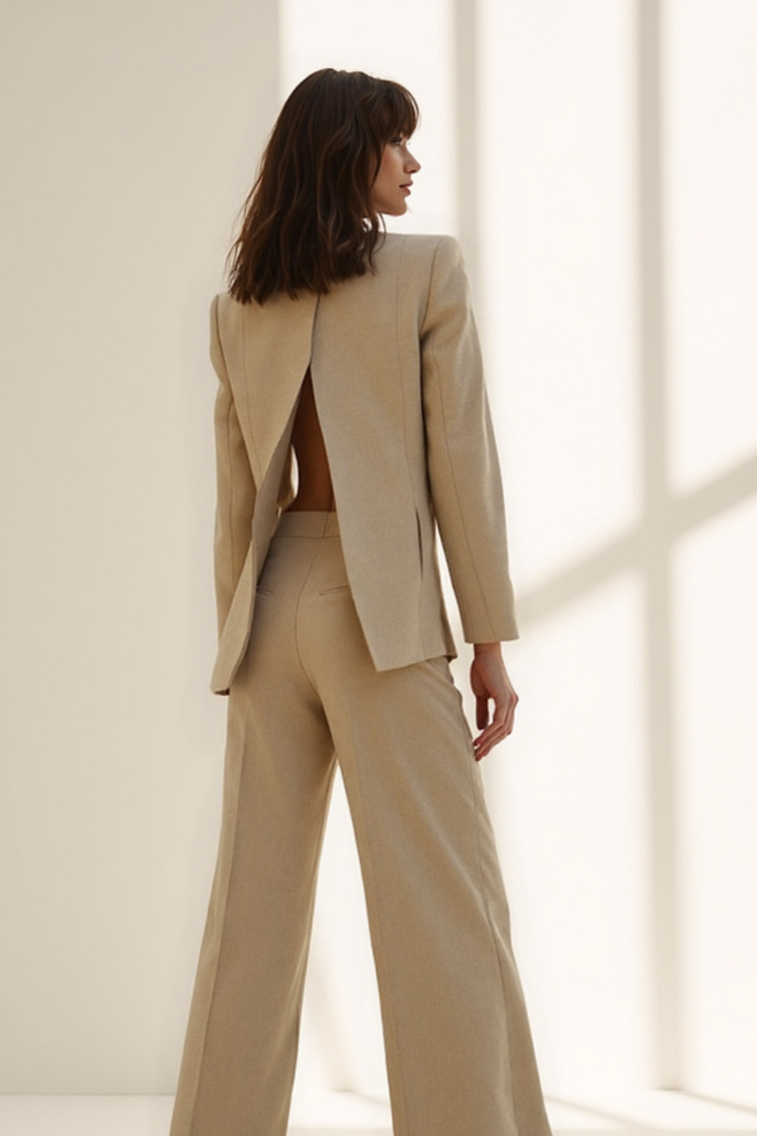 Completo sartoriale con blazer lungo e pantaloni dritti | Eleganza moderna e minimalista