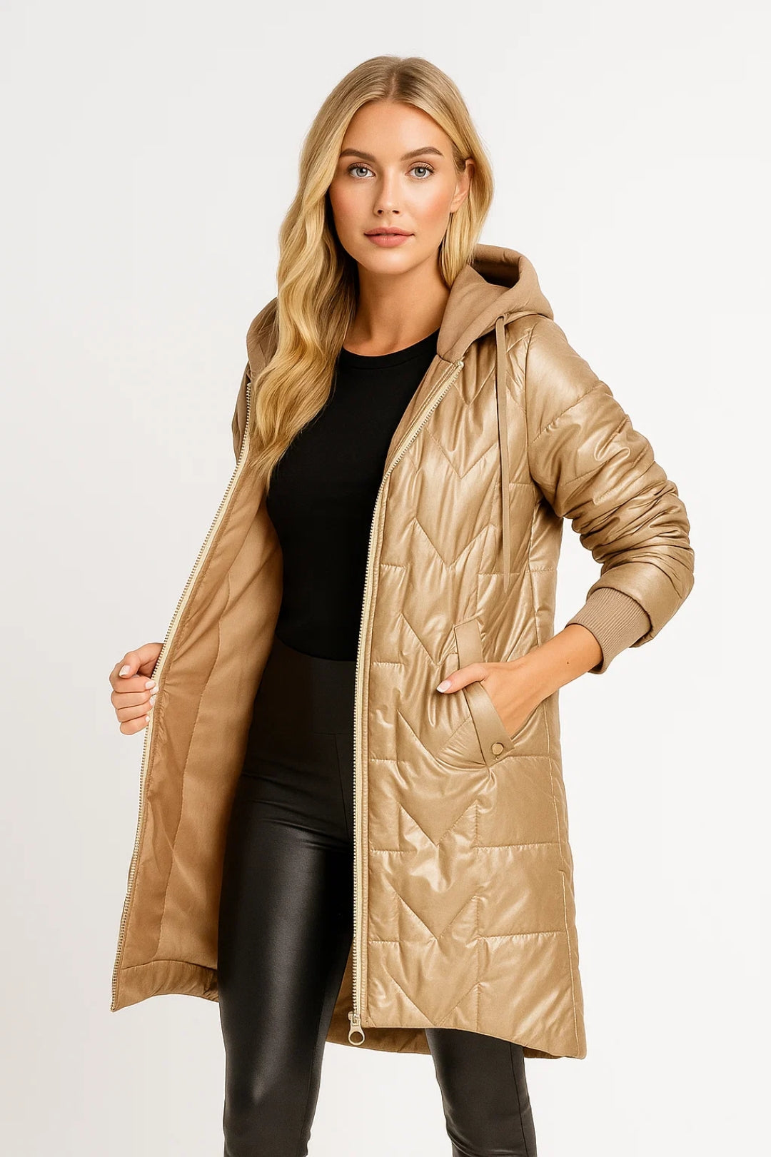 Giacca Donna | trapuntata | con cappuccio per Inverno