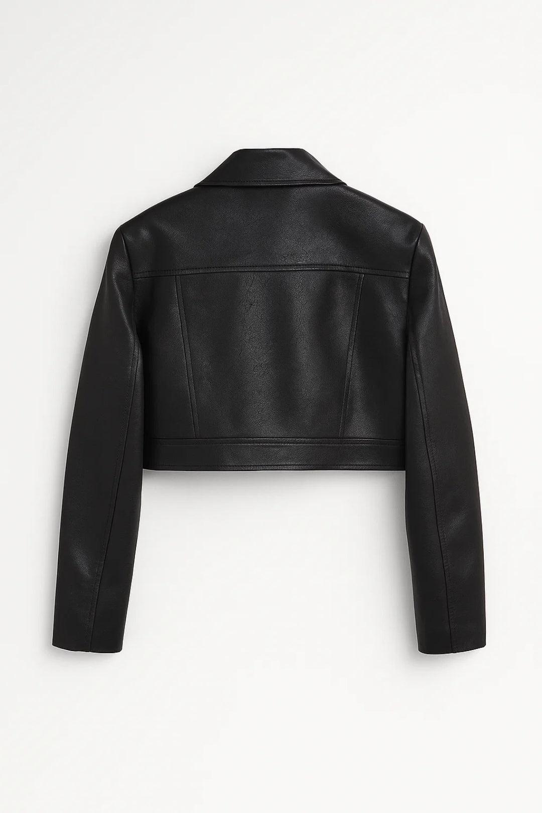 Giacca corta stile biker con zip asimmetrica