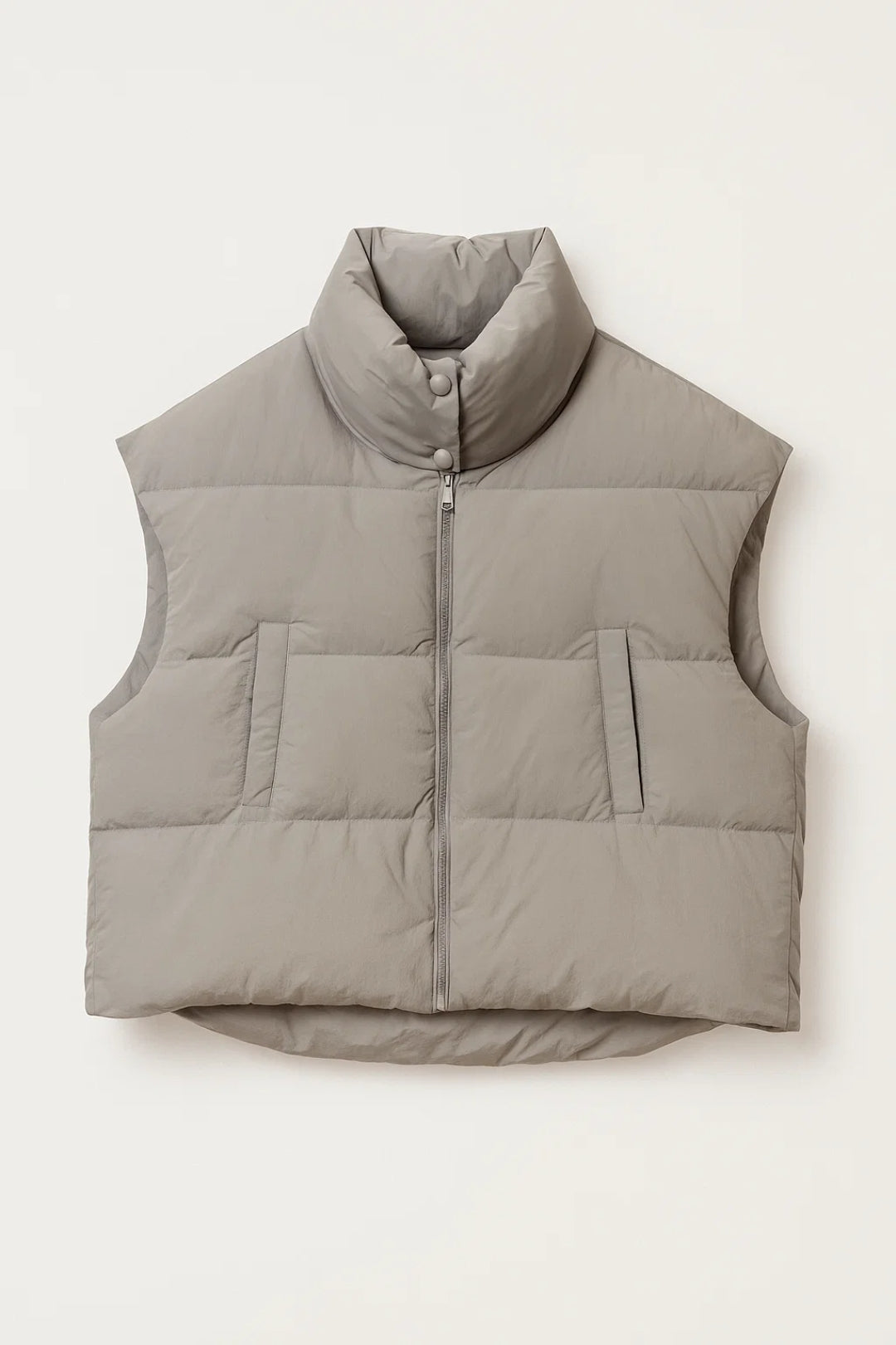 Gilet corto imbottito con collo alto