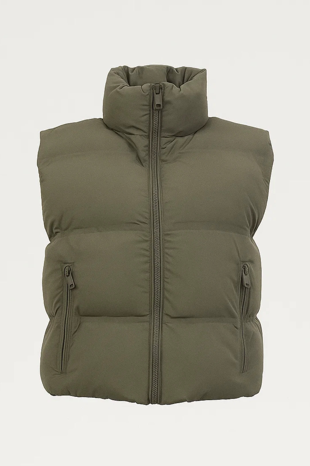 Gilet imbottito con zip frontale