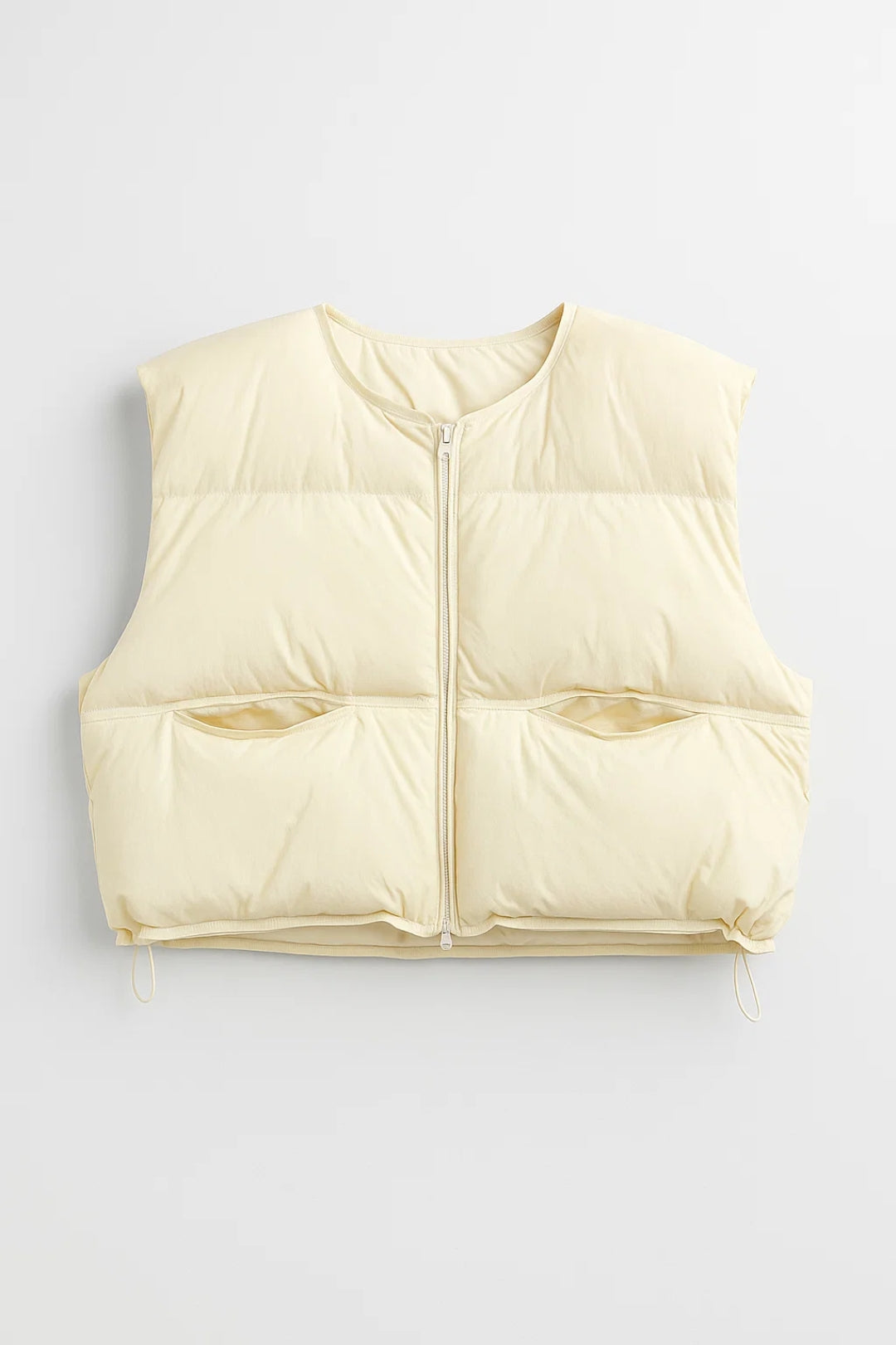 Gilet imbottito corto con coulisse regolabile