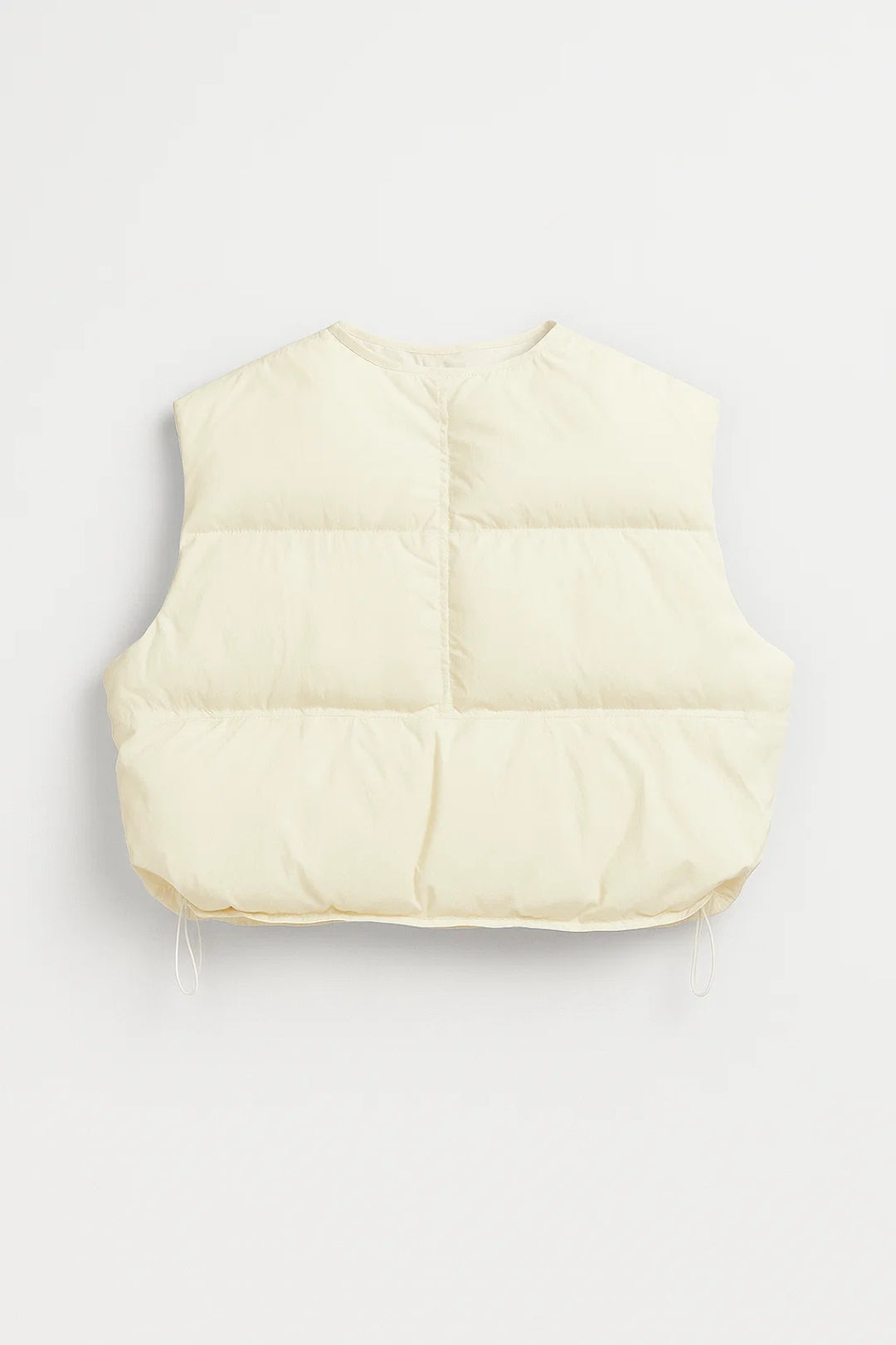 Gilet imbottito corto con coulisse regolabile