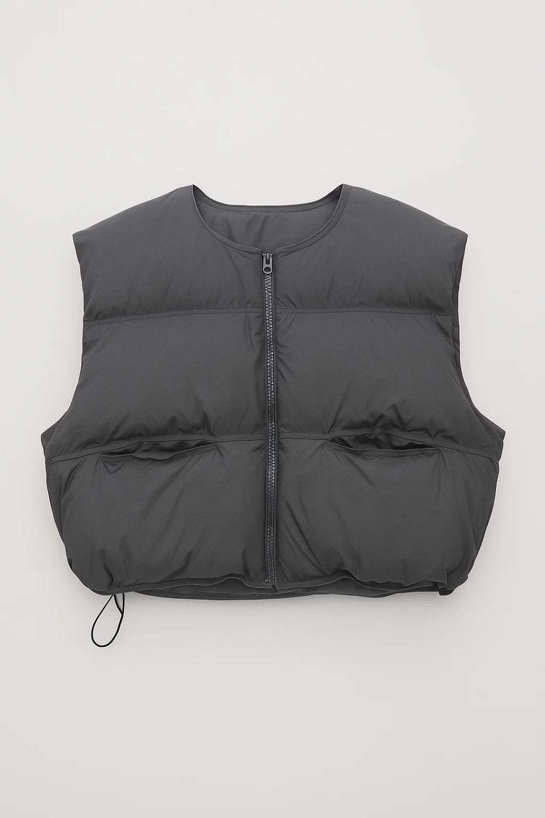 Gilet imbottito corto con coulisse regolabile