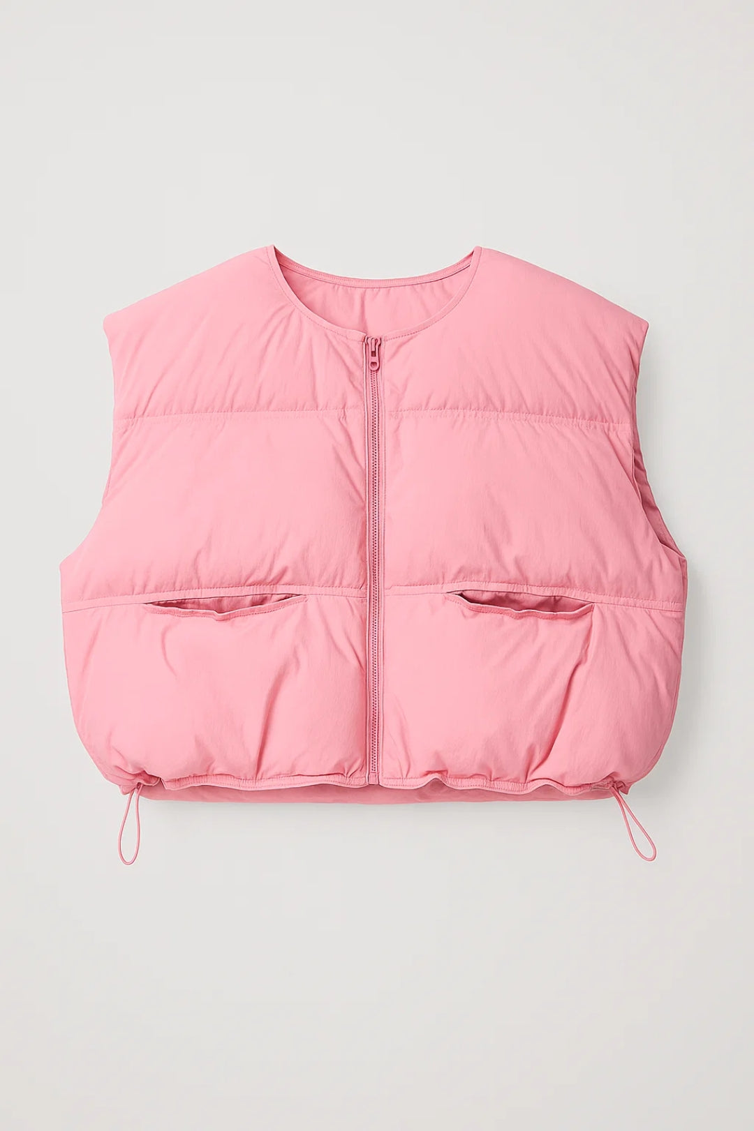 Gilet imbottito corto con coulisse regolabile