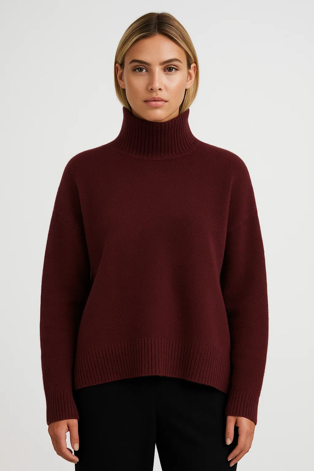 Maglione a collo alto con vestibilità morbida