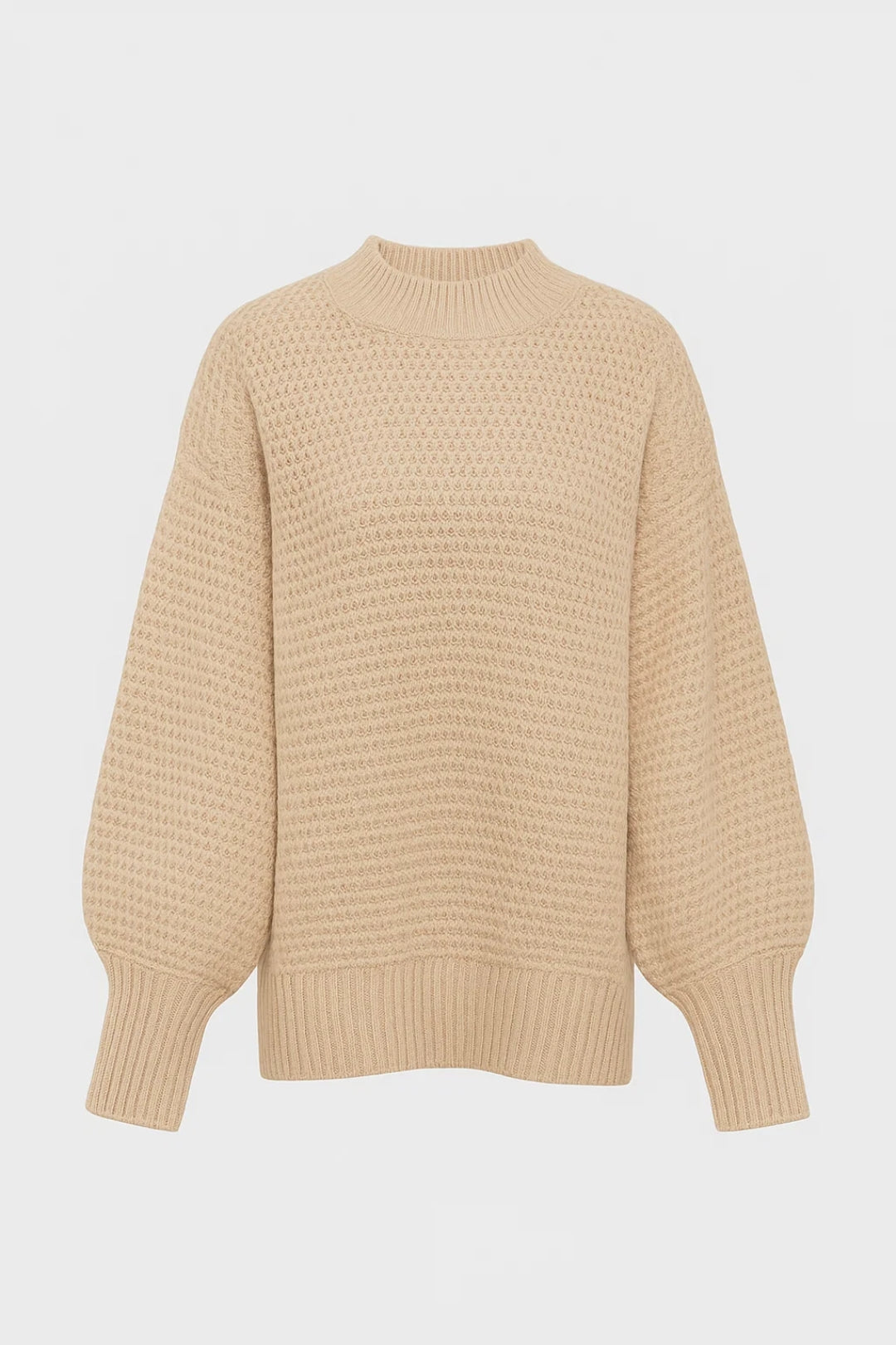 Maglione a coste con maniche a palloncino