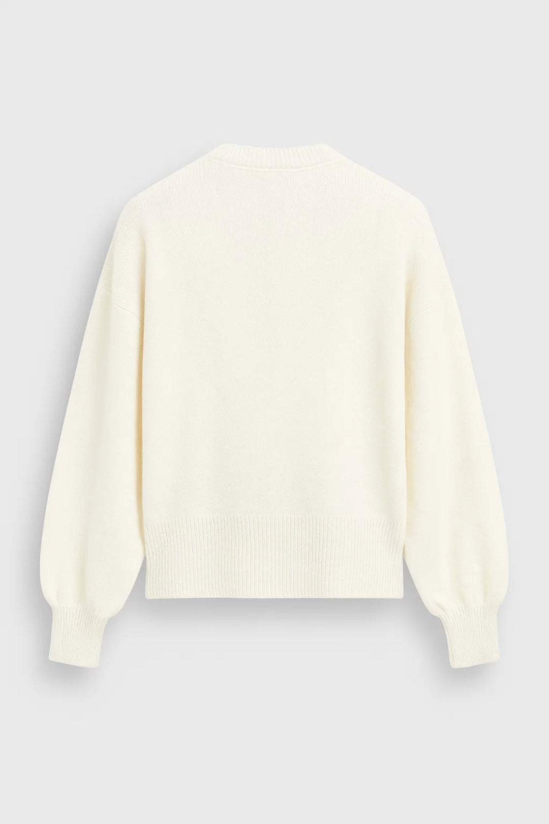Maglione con piccoli cuori ricamati