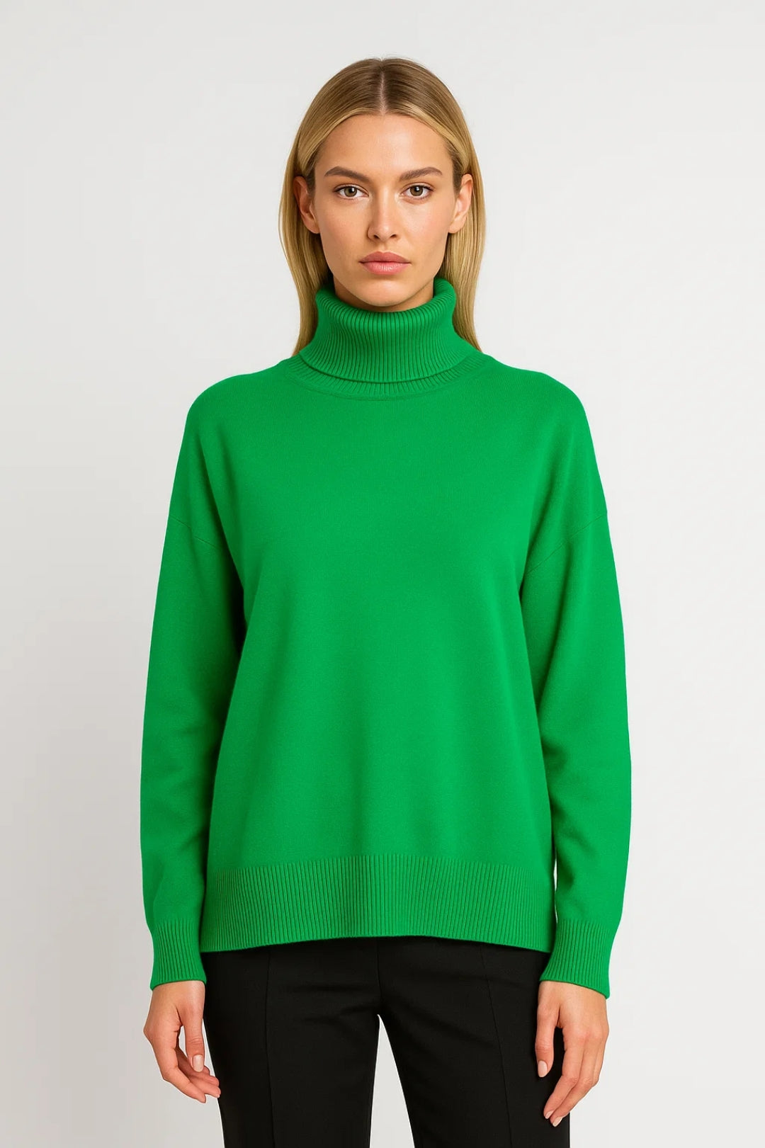 Maglione dolcevita morbido a maniche lunghe