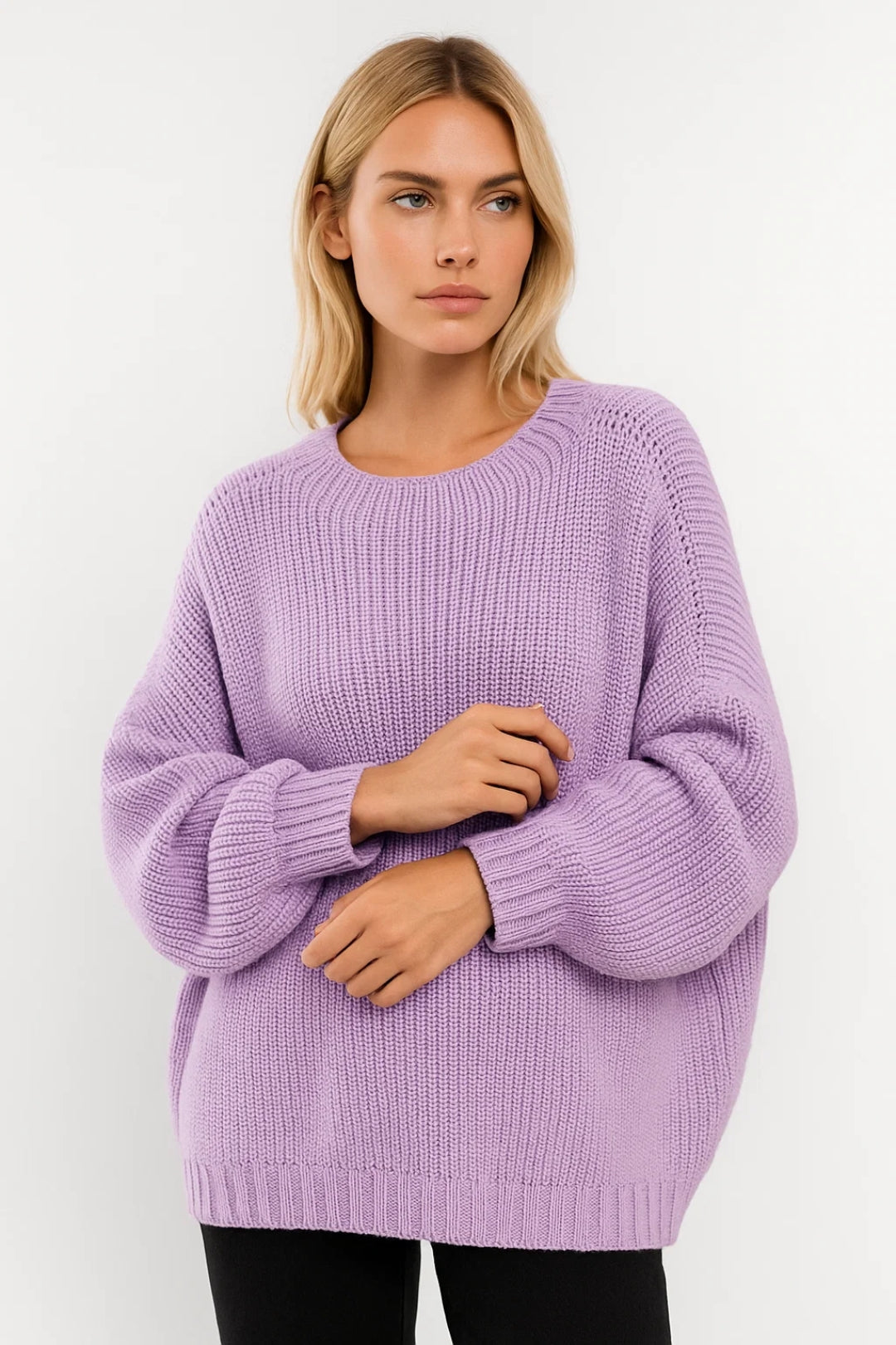 Maglione oversize con maniche balloon