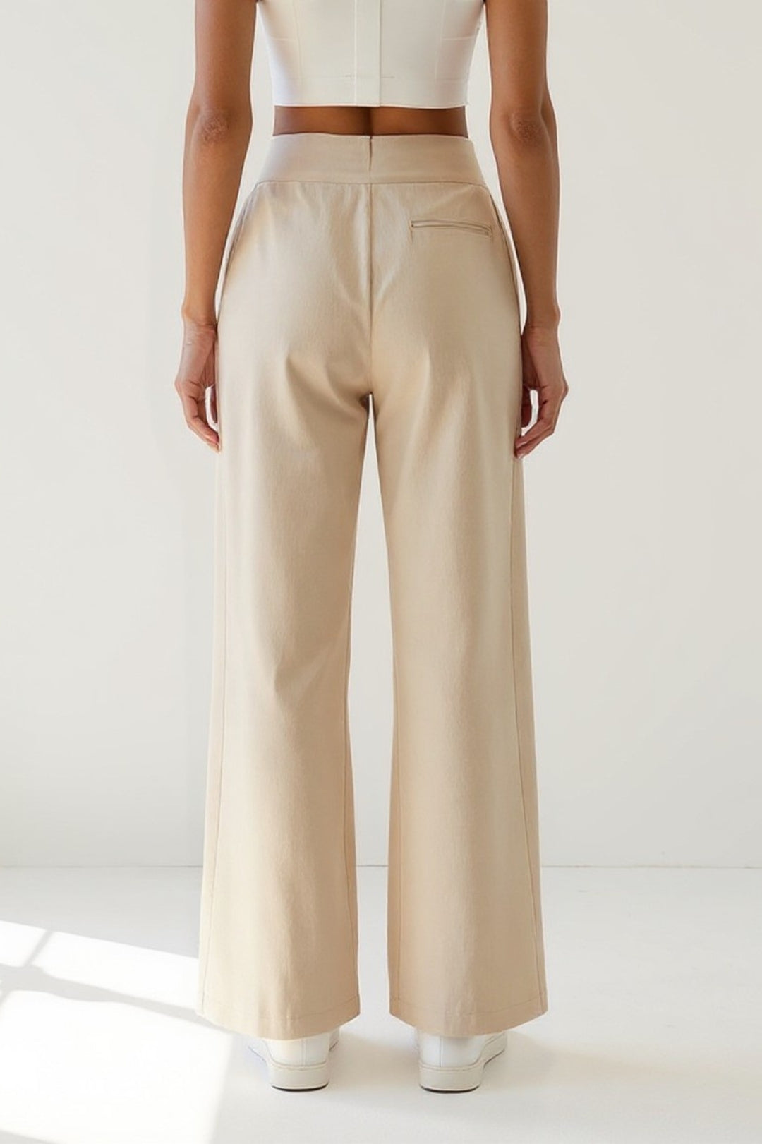 Pantaloni a palazzo eleganti | Vita alta elasticizzata | Tre tonalità neutre