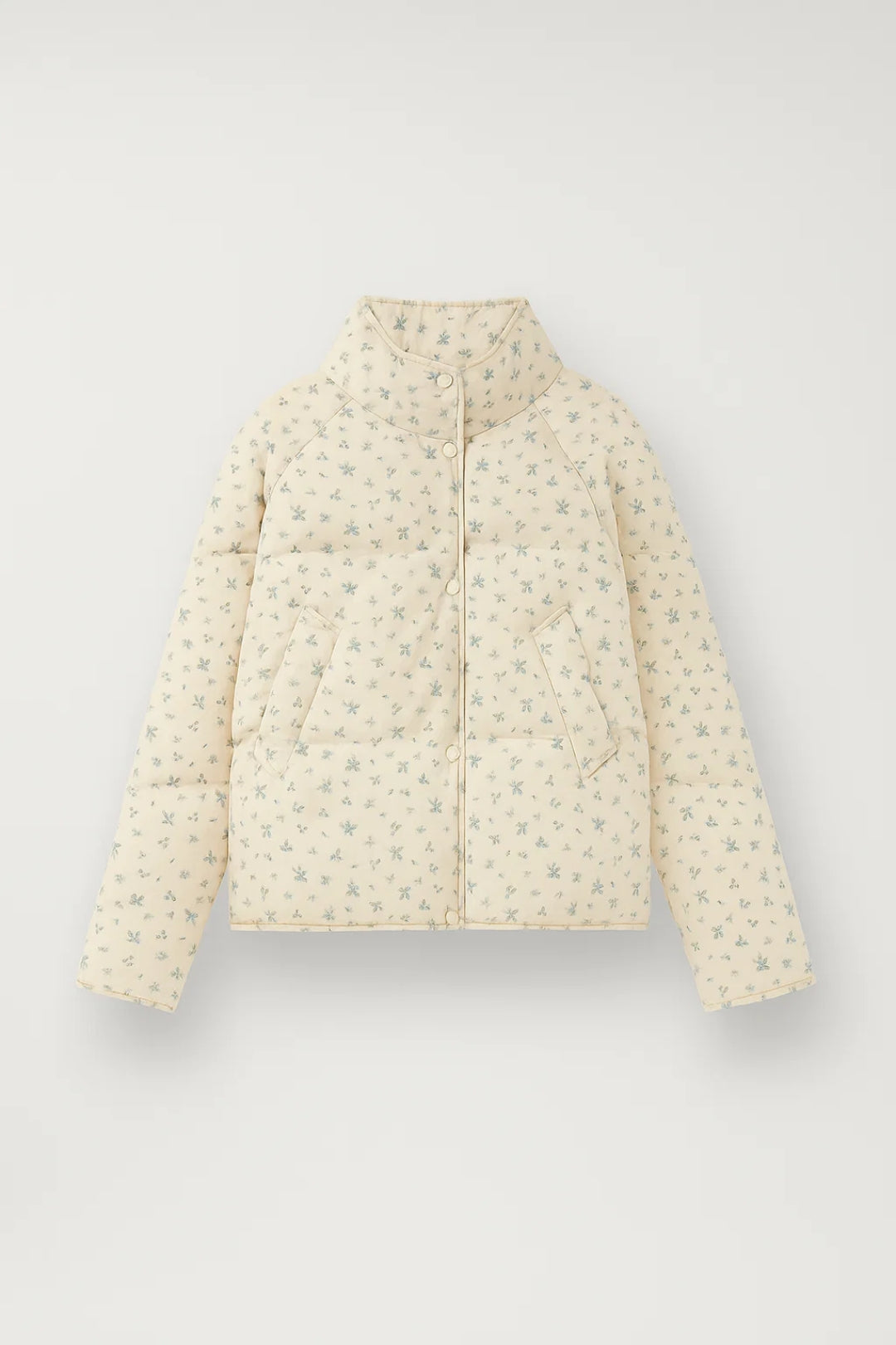 Piumino imbottito con microstampa floreale | Stile delicato e funzionale