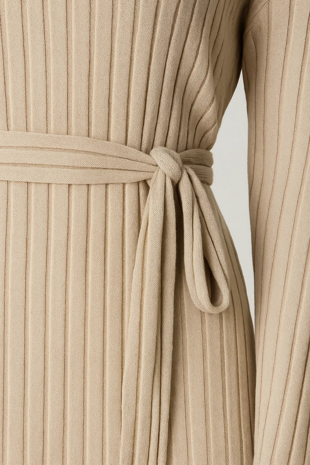 Set coordinata a costine | Maglia con cintura e leggings elasticizzati