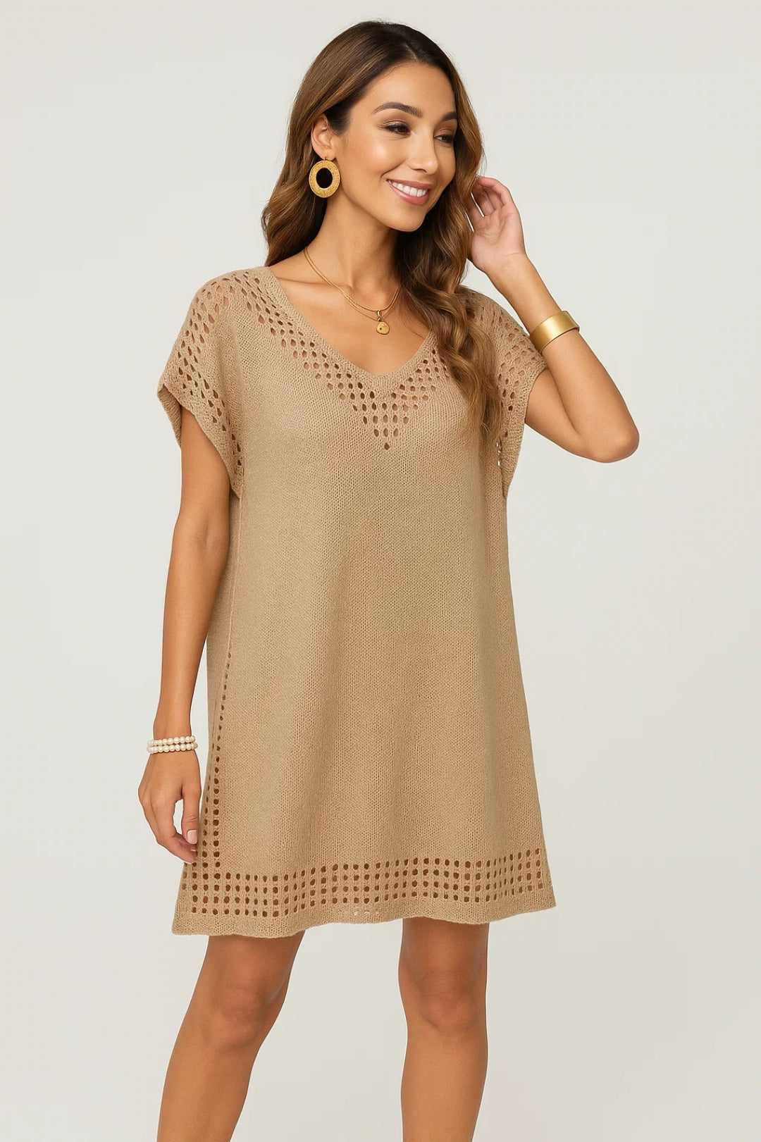 Tunica da Spiaggia in Maglia | Design Ajouré | Stile Leggero e Casual