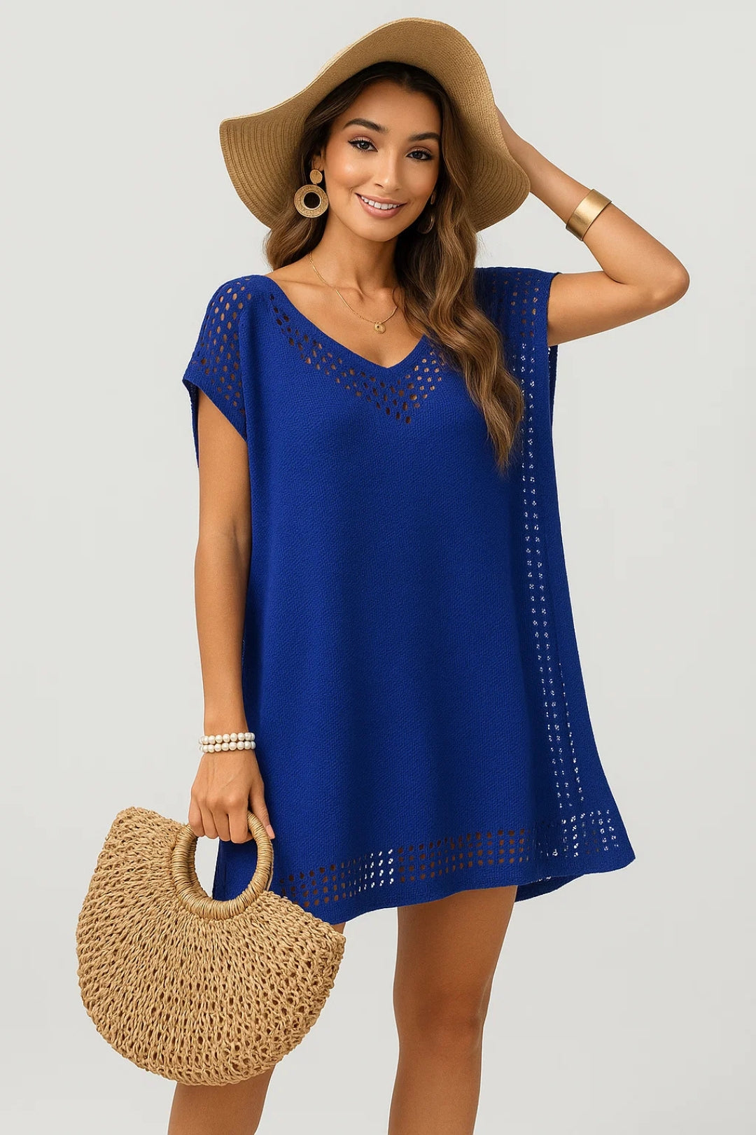Tunica da Spiaggia in Maglia | Design Ajouré | Stile Leggero e Casual