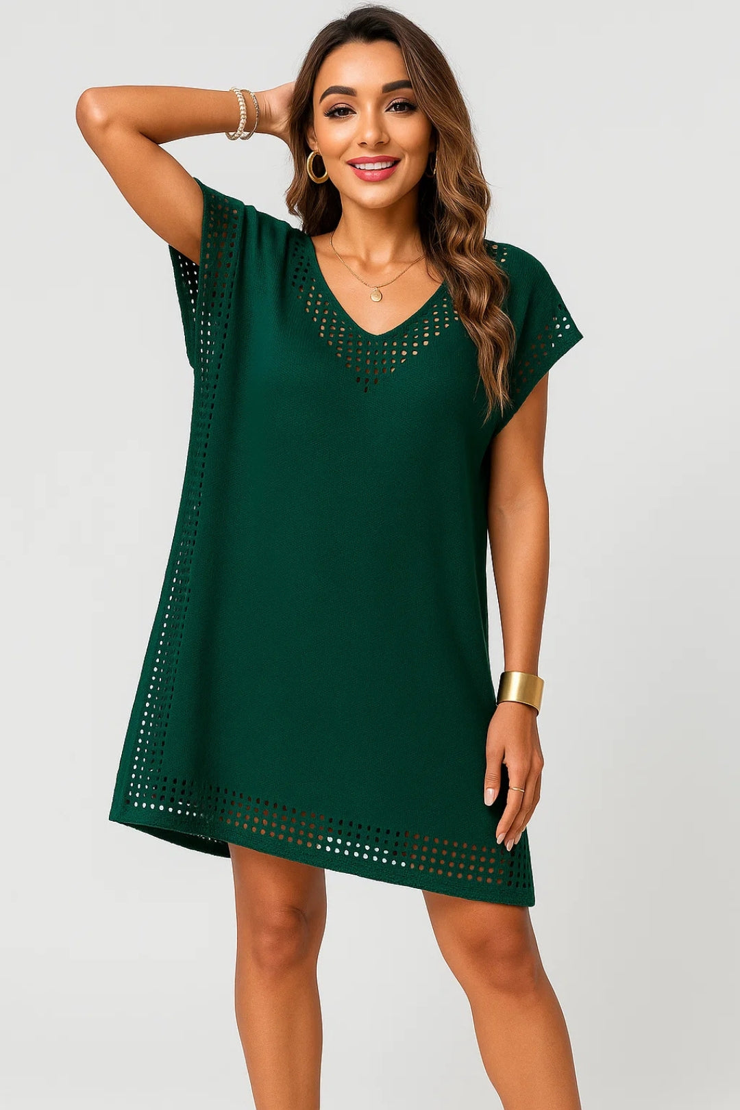 Tunica da Spiaggia in Maglia | Design Ajouré | Stile Leggero e Casual