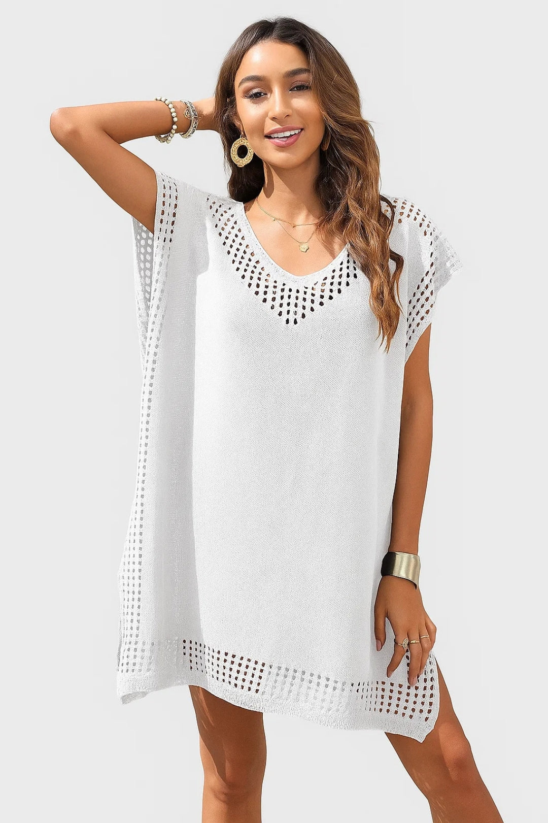Tunica da Spiaggia in Maglia | Design Ajouré | Stile Leggero e Casual