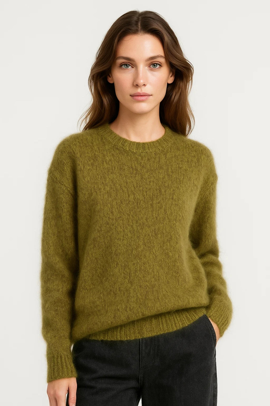 Maglione soffice con girocollo e vestibilità rilassata