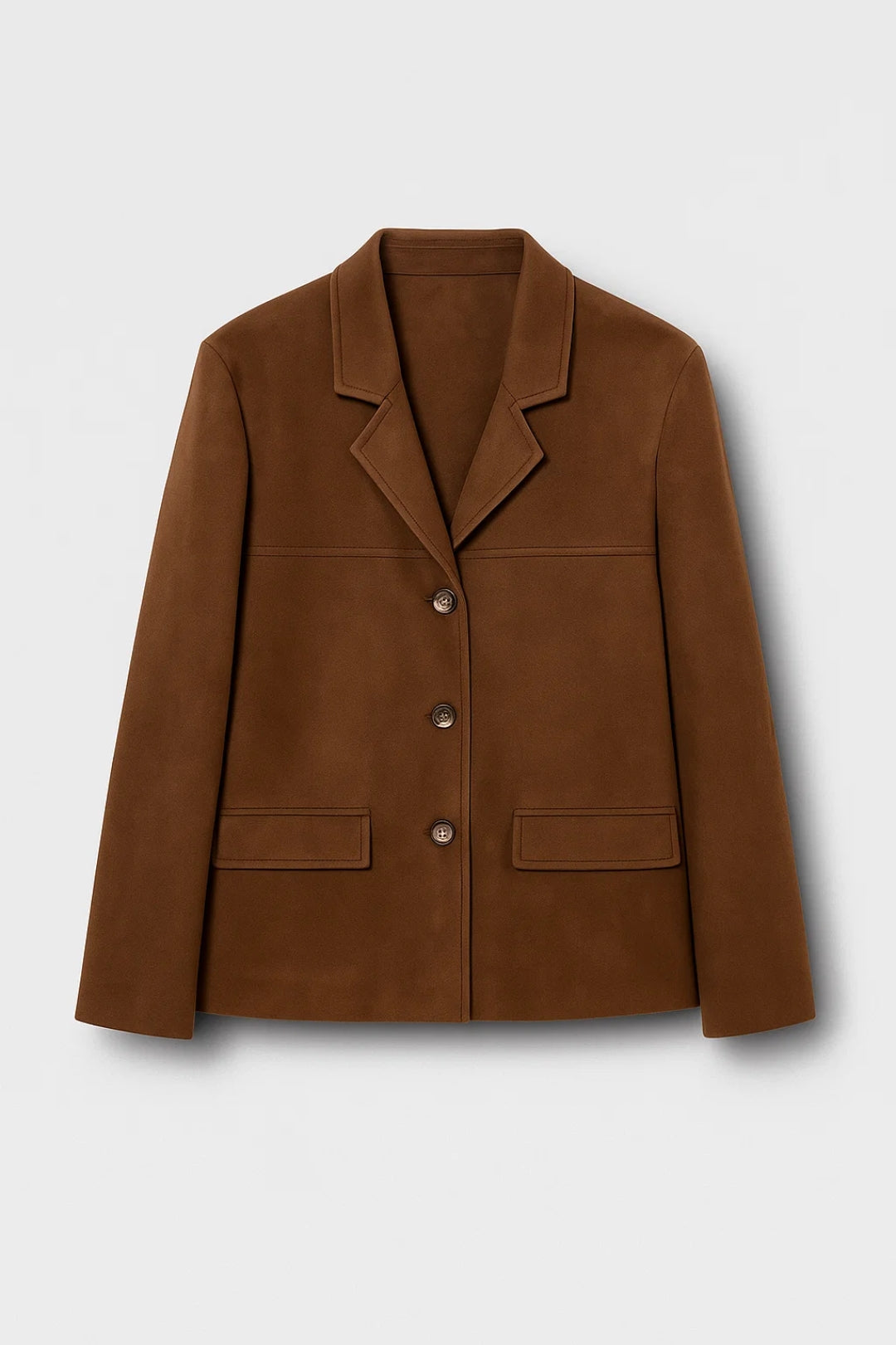Blazer con revers e bottoni frontali