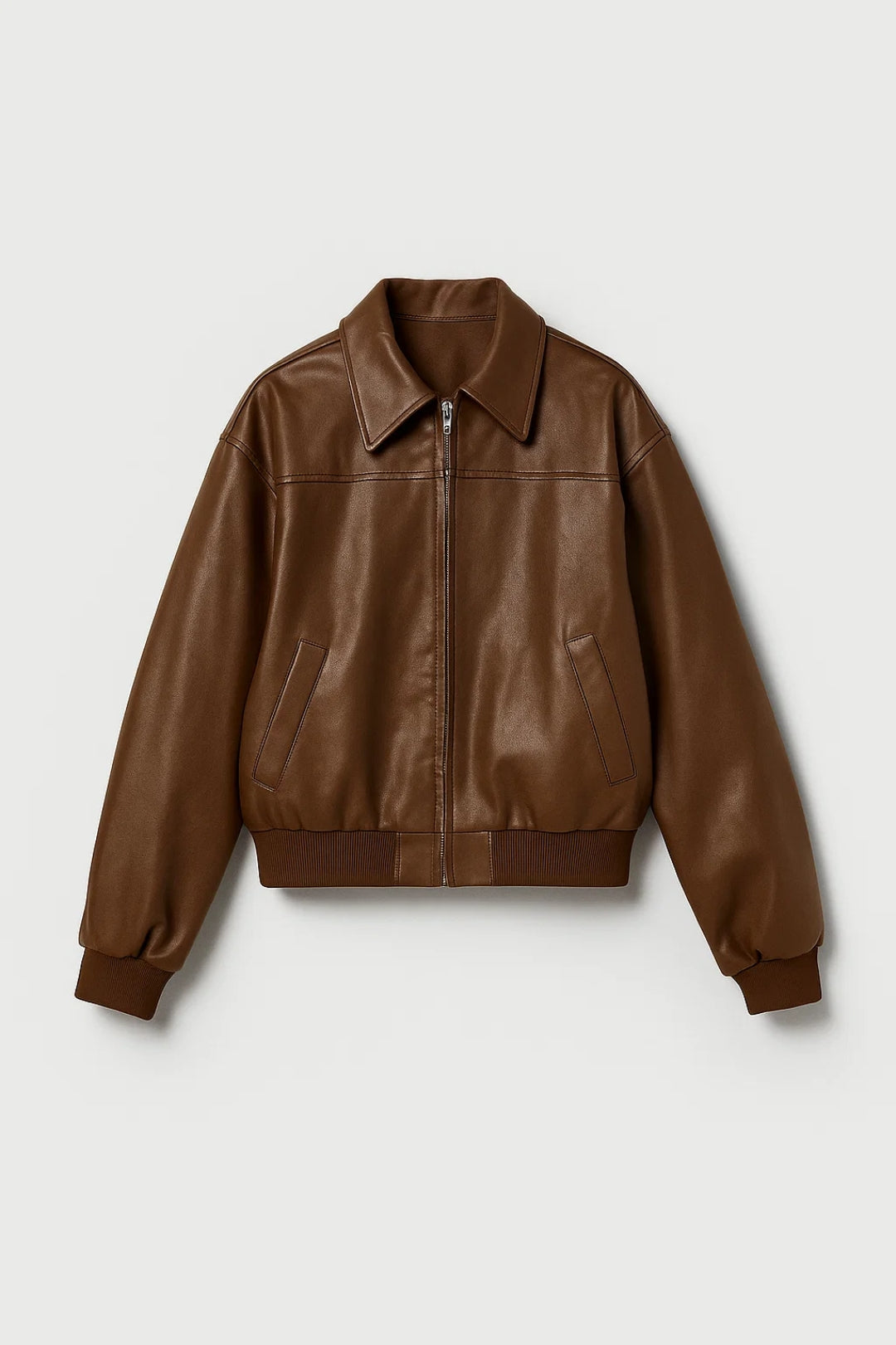 Giacca bomber in ecopelle | Vestibilità comoda | Look urbano e moderno