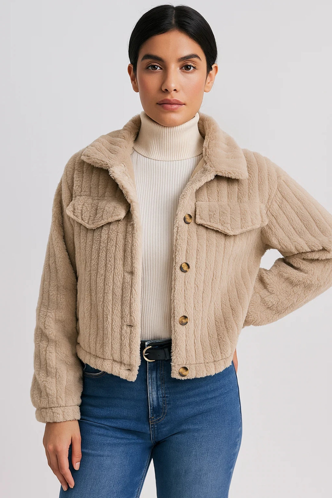 Giacca Teddy Trapuntata | Morbida e Calda | Stile Casual Invernale