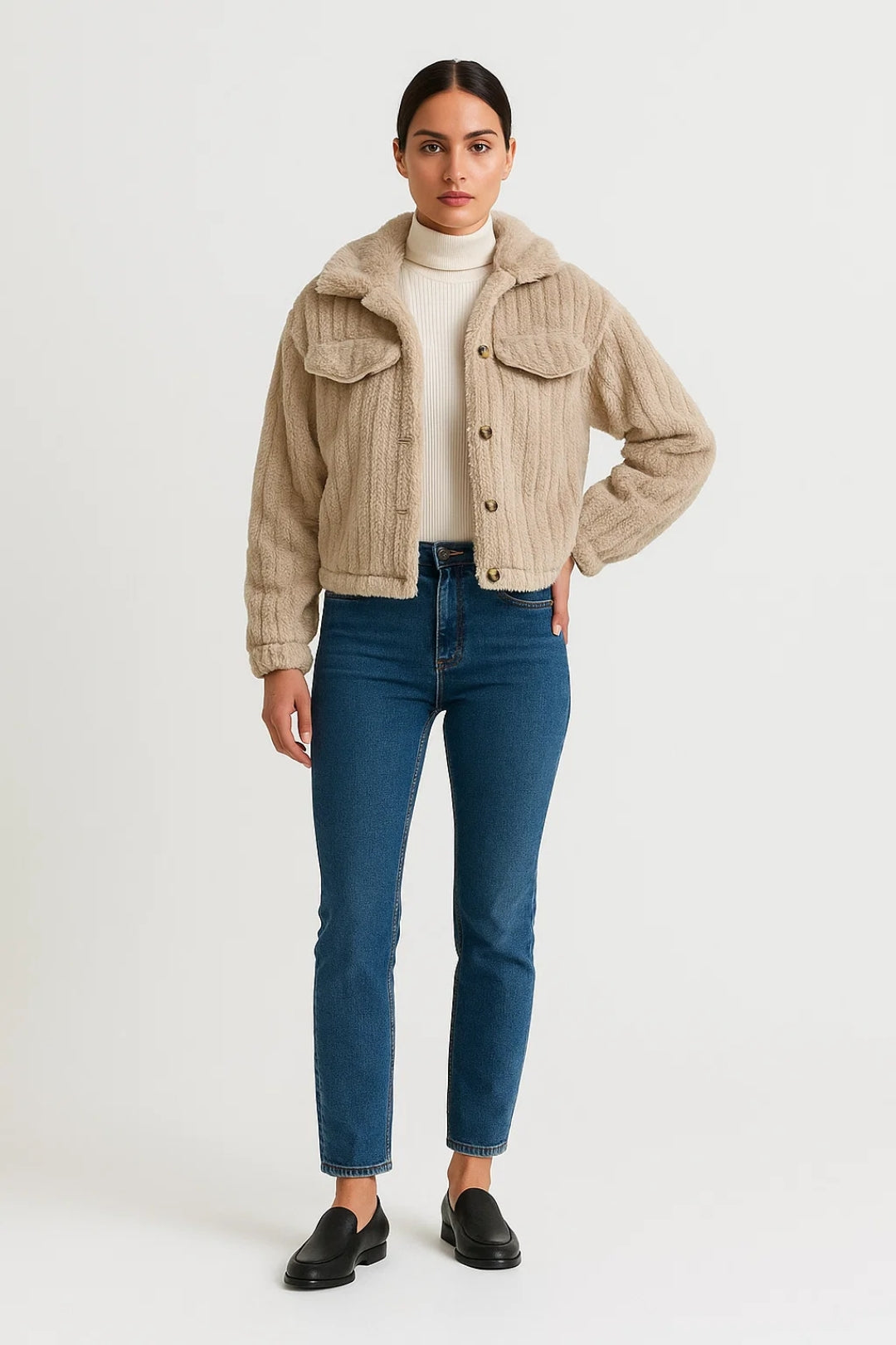 Giacca Teddy Trapuntata | Morbida e Calda | Stile Casual Invernale