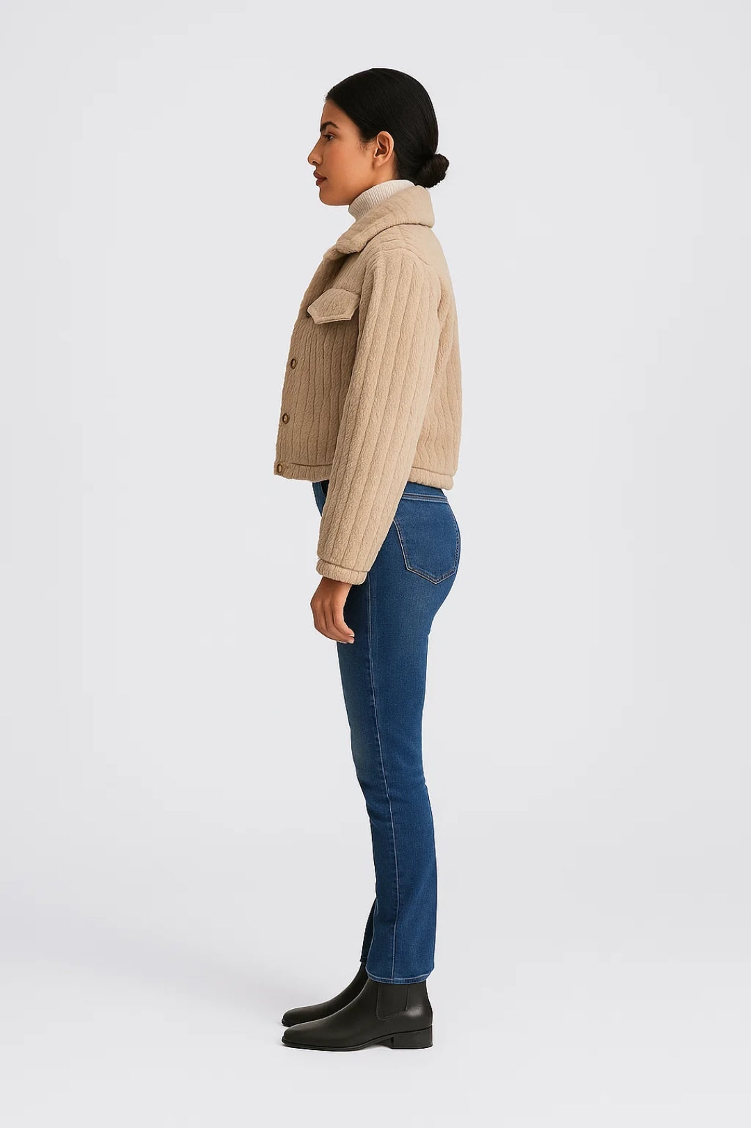 Giacca Teddy Trapuntata | Morbida e Calda | Stile Casual Invernale