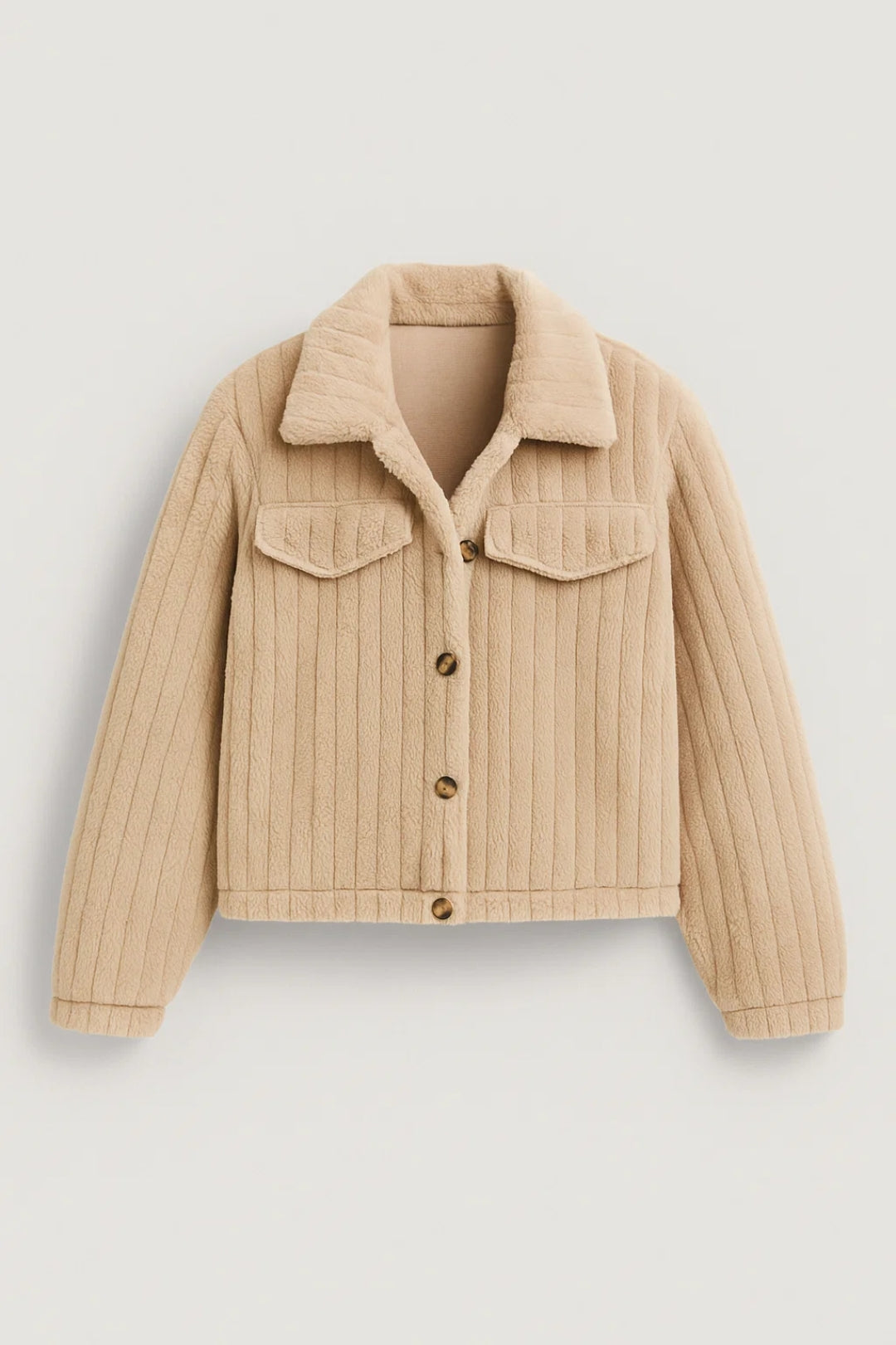 Giacca Teddy Trapuntata | Morbida e Calda | Stile Casual Invernale
