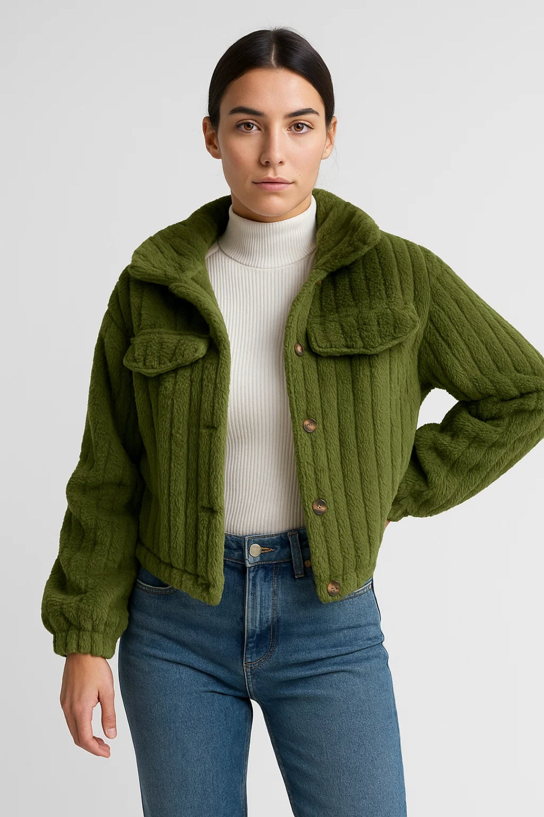 Giacca Teddy Trapuntata | Morbida e Calda | Stile Casual Invernale